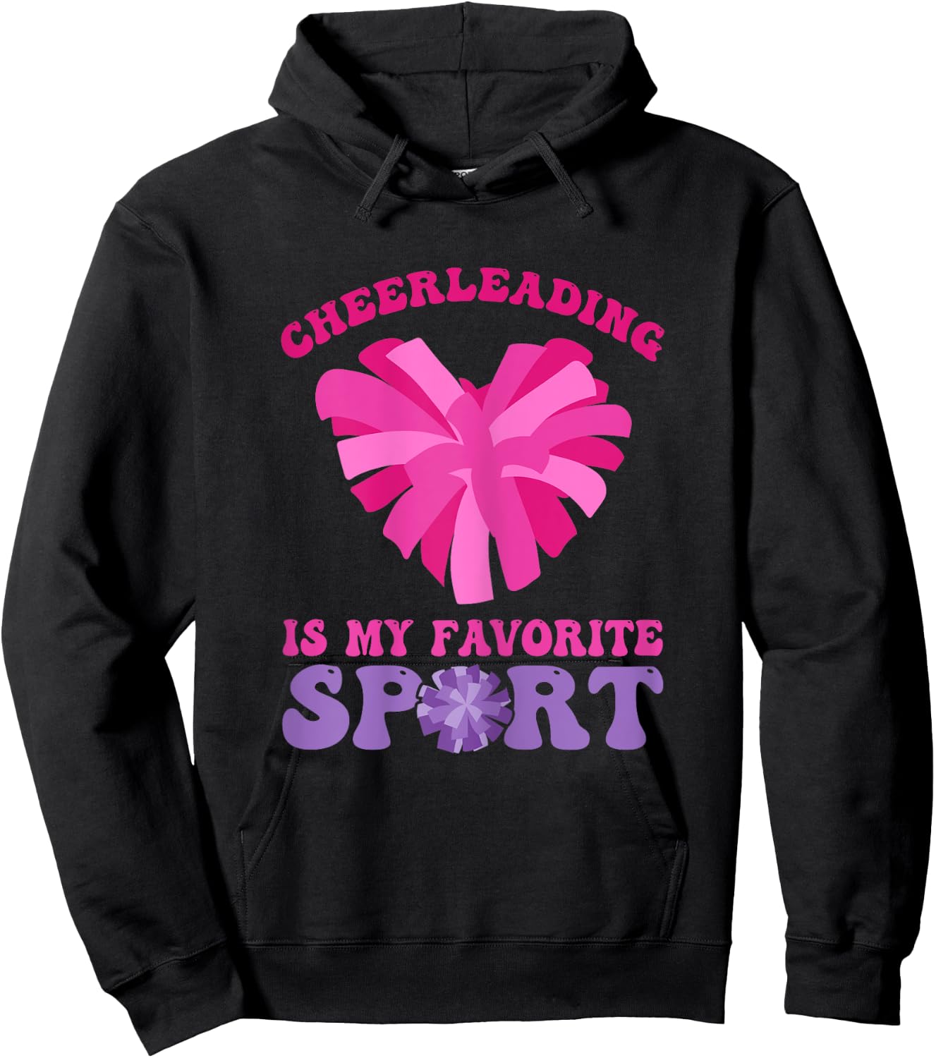 Cheerleading Is My Favorite Sport - Cheer and Cheerleader Hoodie - Hoodie | Black