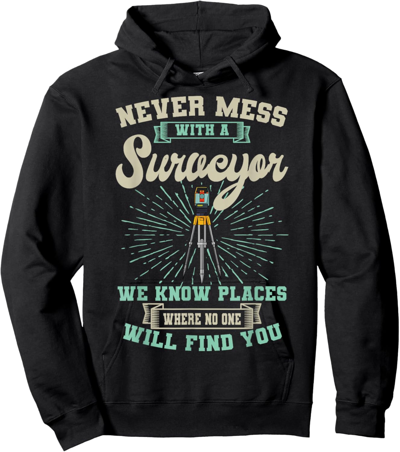 Surveyor Geodesists Cartographer Valuer Land Surveying Hoodie - Hoodie | Black