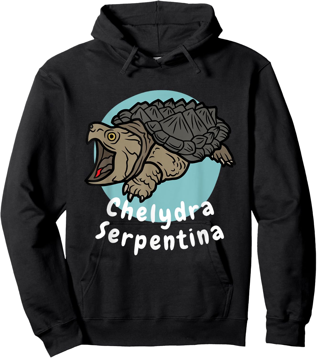Chelydra Serpentina – Common Snapping Turtle Scientific Name Hoodie - Hoodie | Black