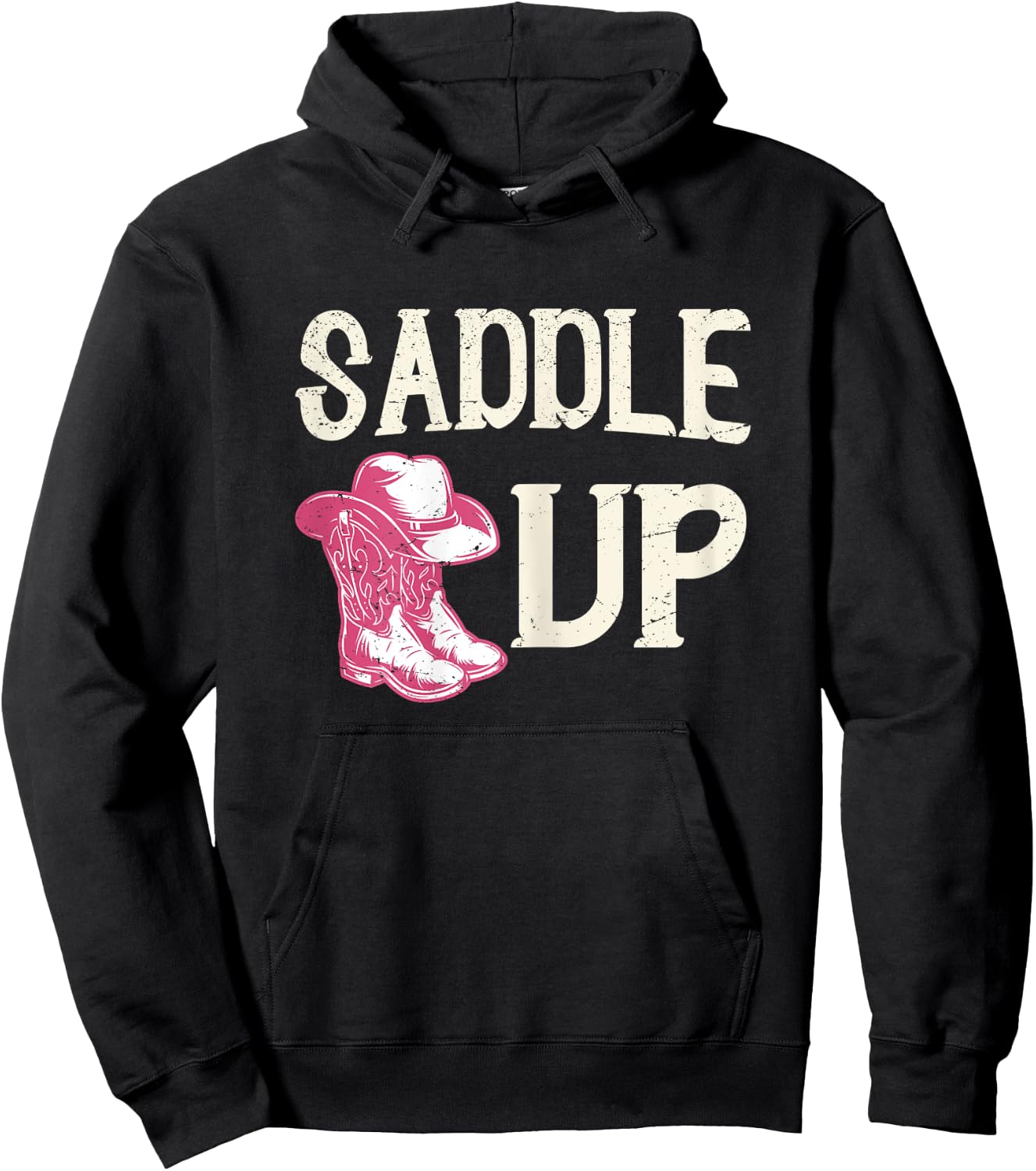 Funny Cowgirl Graphic Women Girls Cowgirl Western Rodeo Hoodie - Hoodie | Black