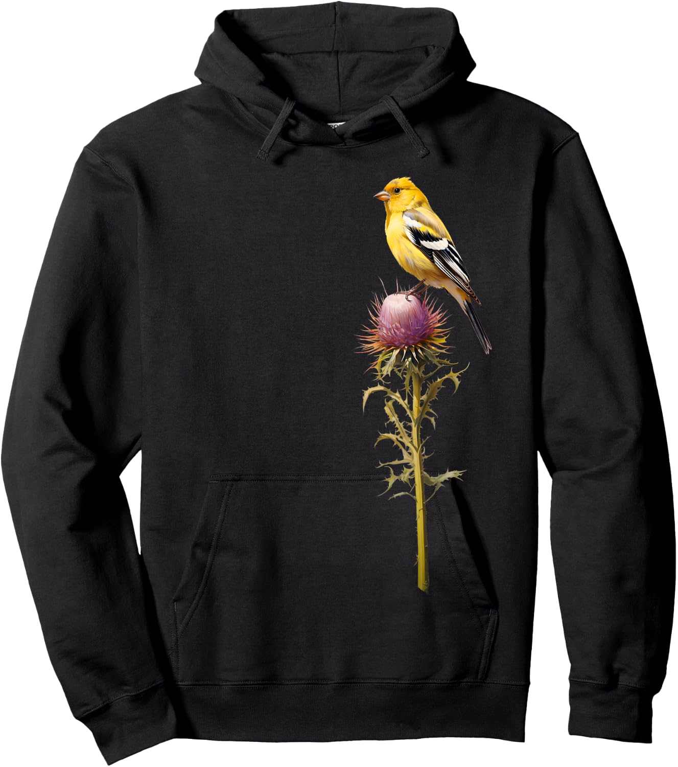 Birding and Bird Lovers Apparel Decor Accessories American Goldfinch Backyard Bird Watching Watchers Birder -Adults Black Short Sleeve Small Hoodie - Hoodie | Black