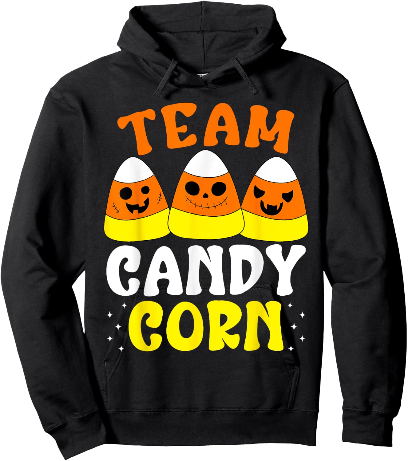 Team Candy Corn Funny Halloween Hoodie - Hoodie | Black