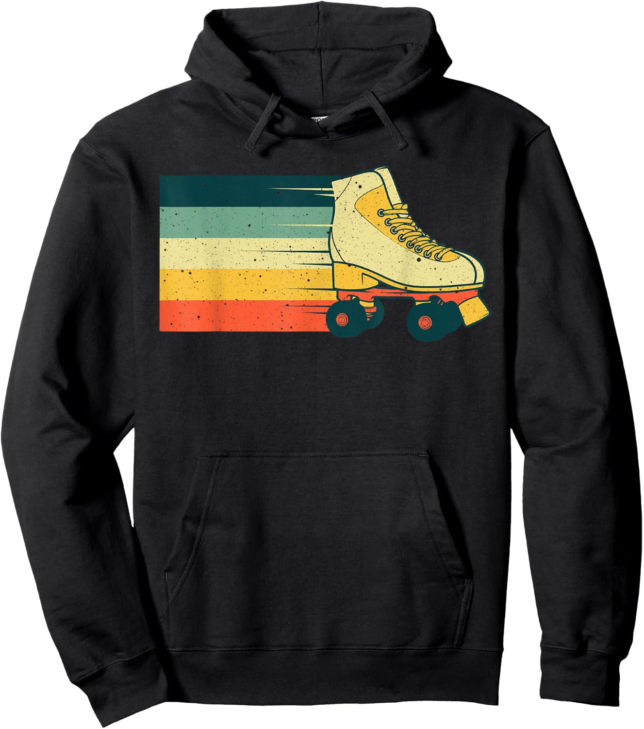 Vintage Roller Skate For Roller Skater Skating Men Women Hoodie - Hoodie | Black