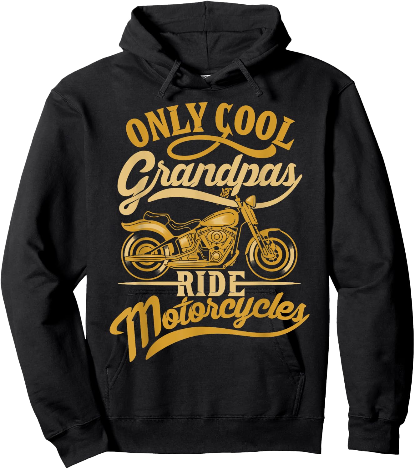 Fathers Day Only Cool Grandpas Ride Motorcycles Hoodie - Hoodie | Black