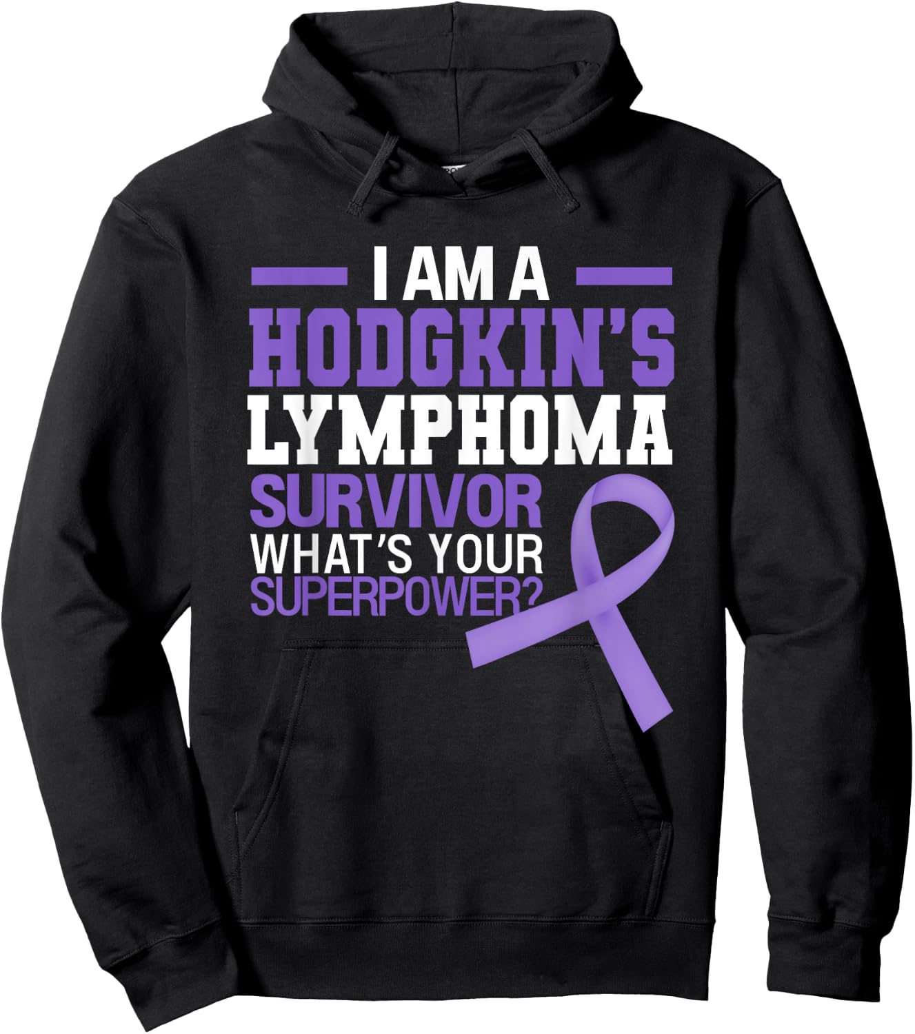 Hodgkins' Lymphoma Cancer Awareness Beat The Cancer Hoodie - Hoodie | Black