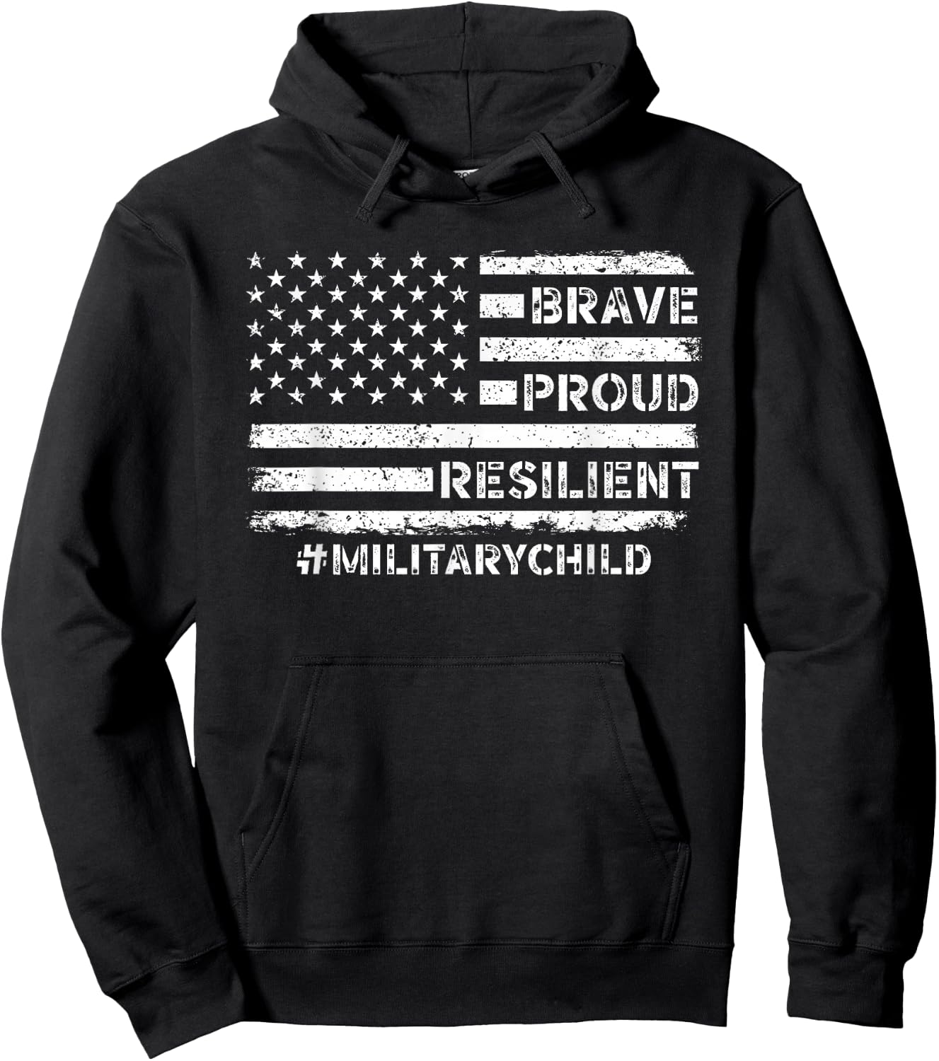 Military Kids Shirt Adult Purple 2025 Month Military Child Hoodie - Hoodie | Black