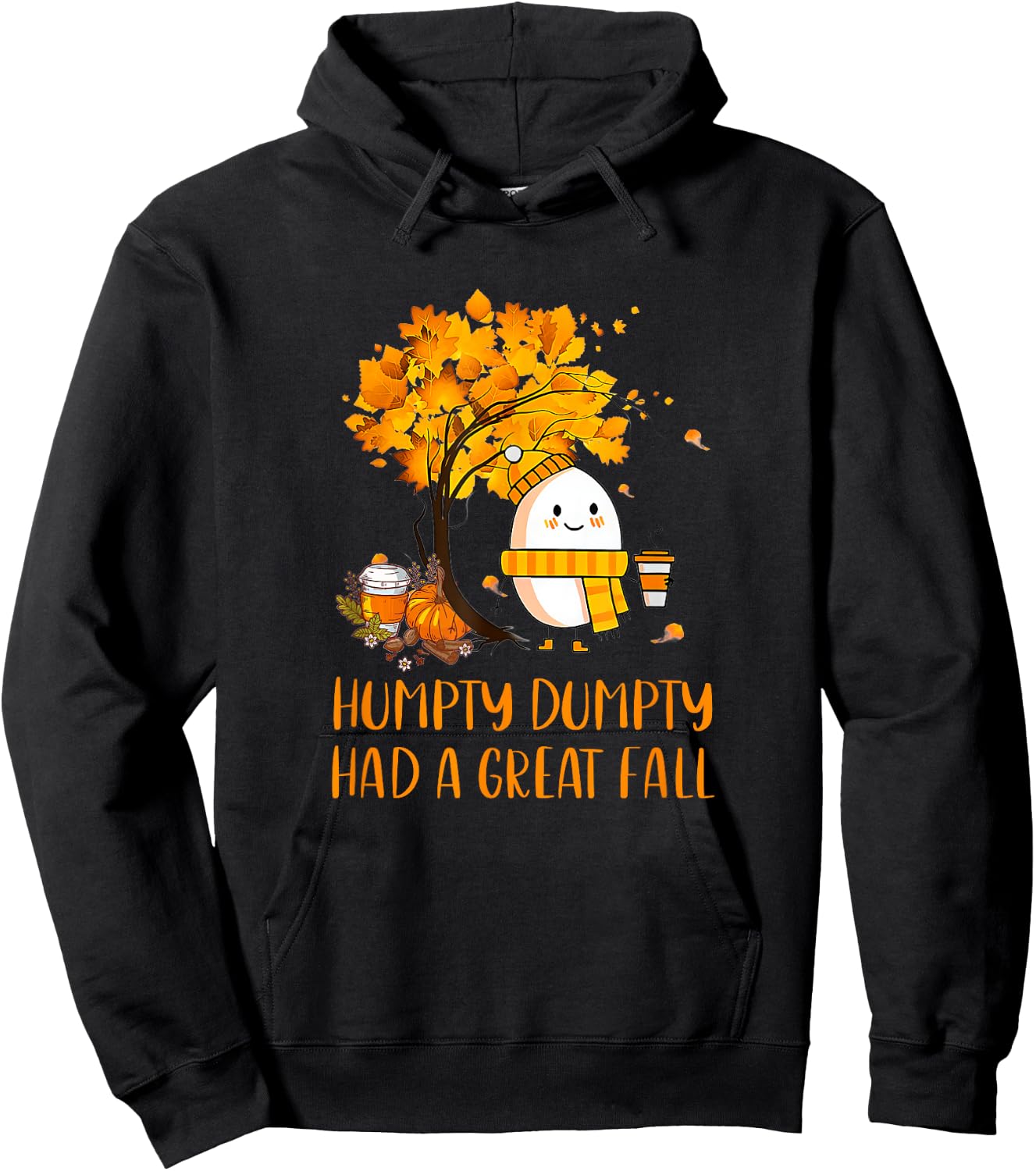 Humpty Dumpty Had A Great Fall Thanksgiving Autumn 2022 Hoodie - Hoodie | Black