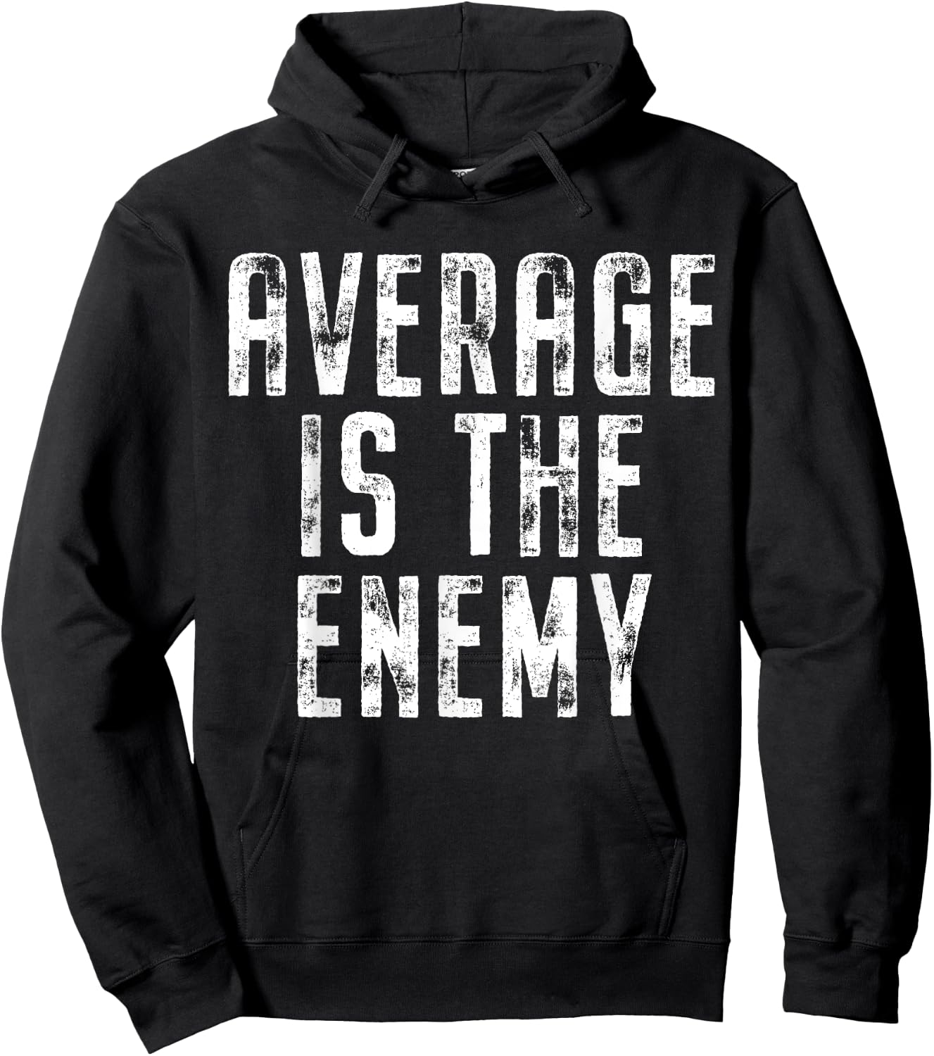Average Is The Enemy Training Workout Running Fitness Gym Hoodie - Hoodie | Black