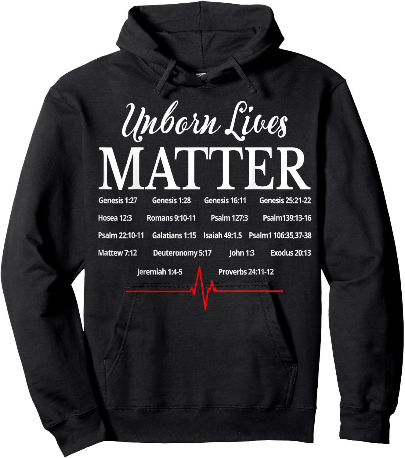Unborn Lives Matter Pro-Life Christian Hoodie - Hoodie | Black