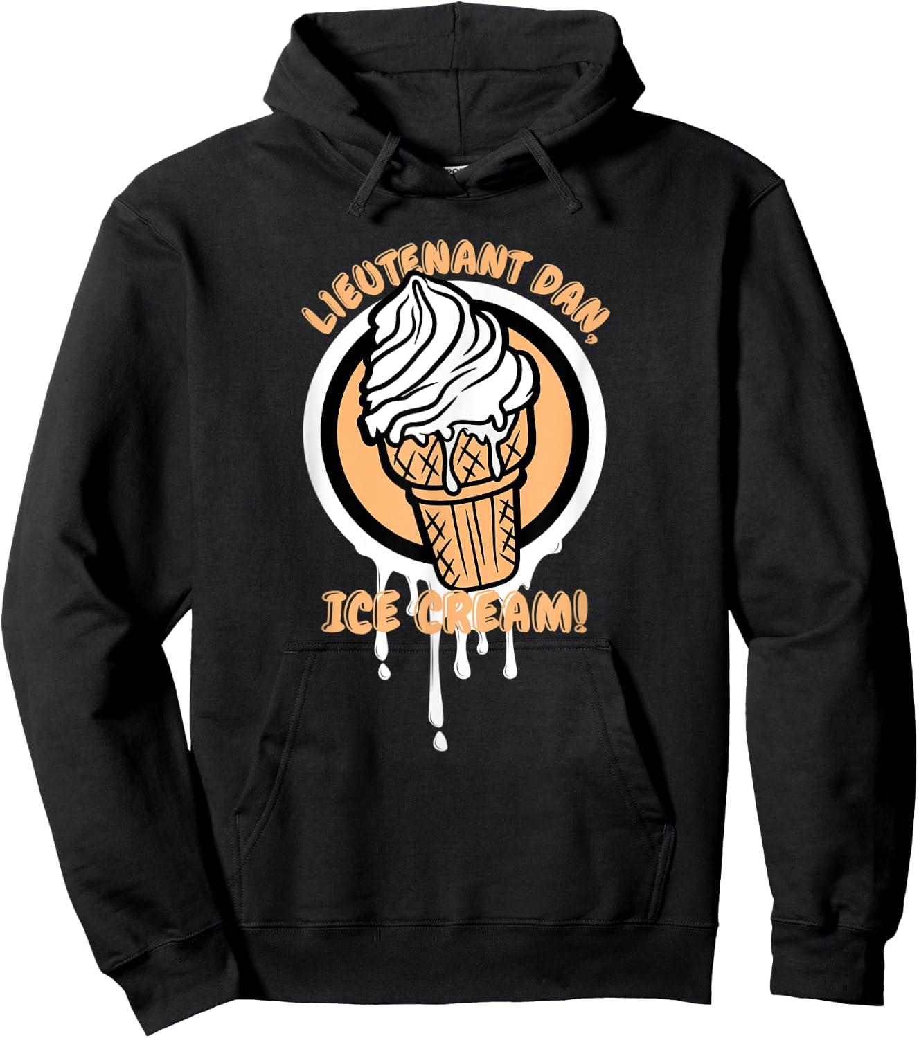 Lieutenant Ice Cream Funny Quote Hoodie - Hoodie | Black