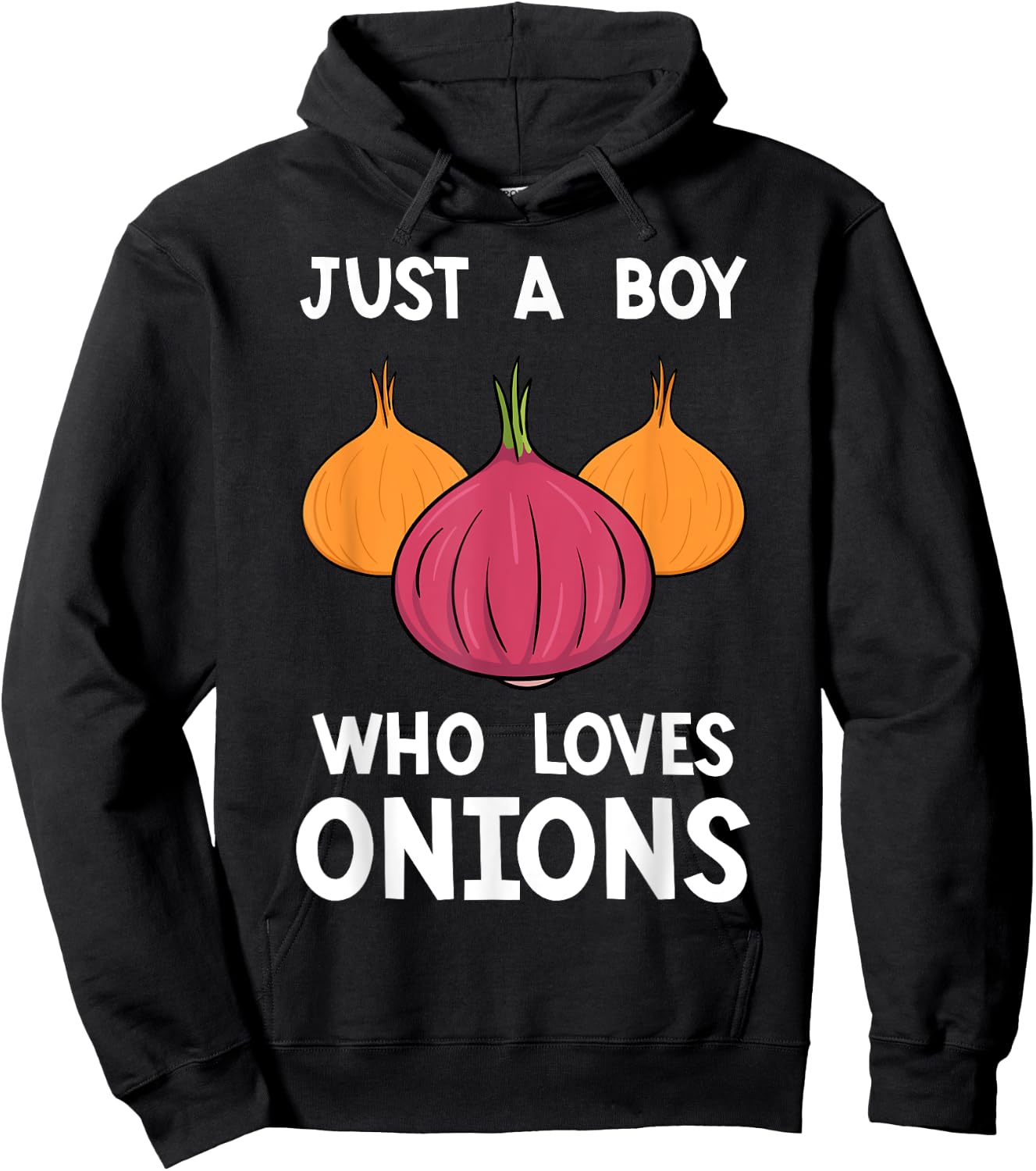 Onion Boy Shallot Lover Vegeterian Farmer Gardener Vegan Hoodie - Hoodie | Black