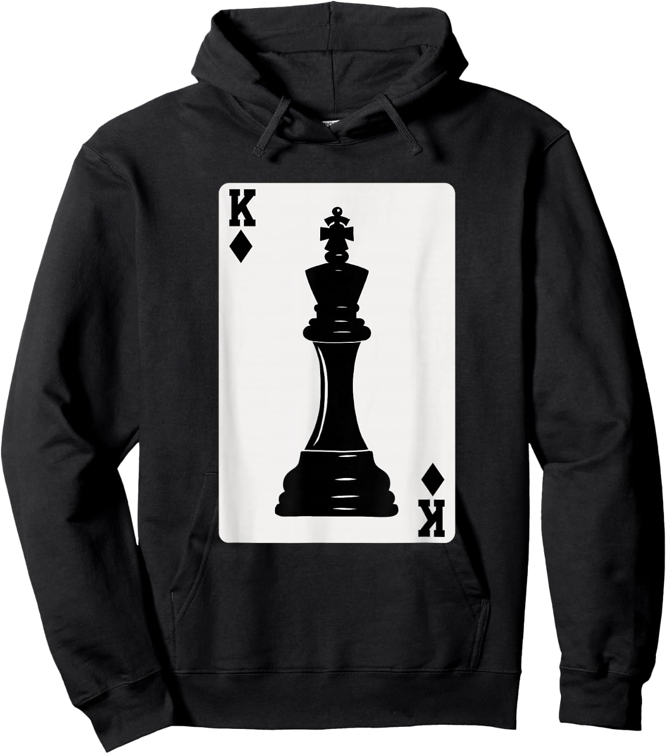 Chess King Playing Card Hoodie - Hoodie | Black