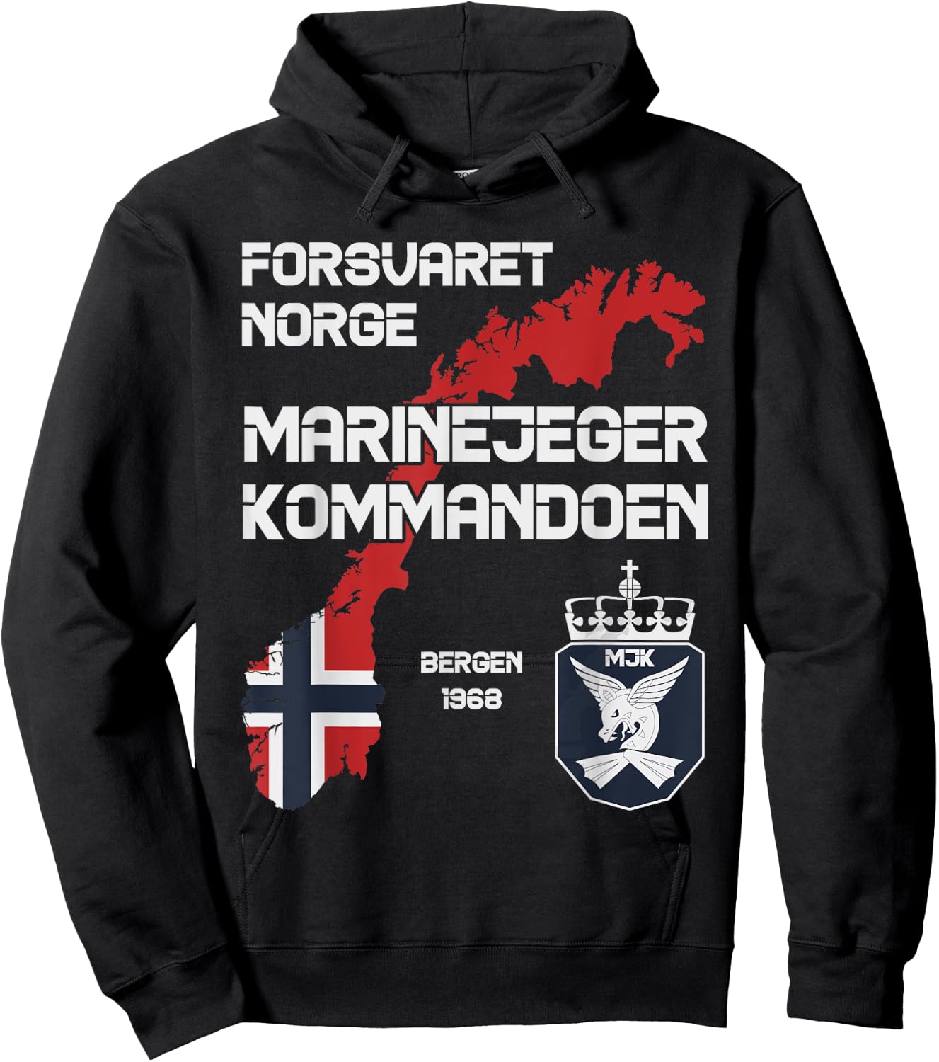Norwegian Military Special Force Marinejeger Norway Army Hoodie - Hoodie | Black