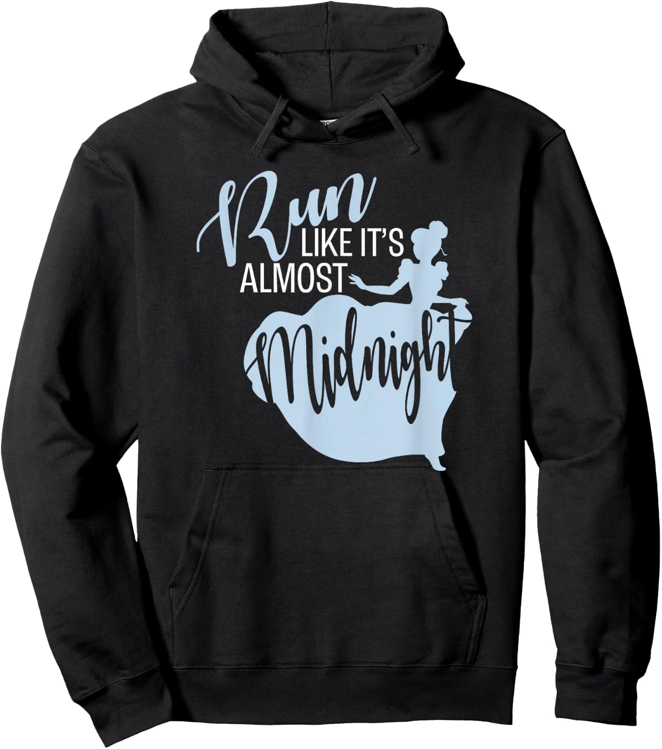 Disney Cinderella Run Like It's Almost Midnight Athletic Hoodie - Hoodie | Black