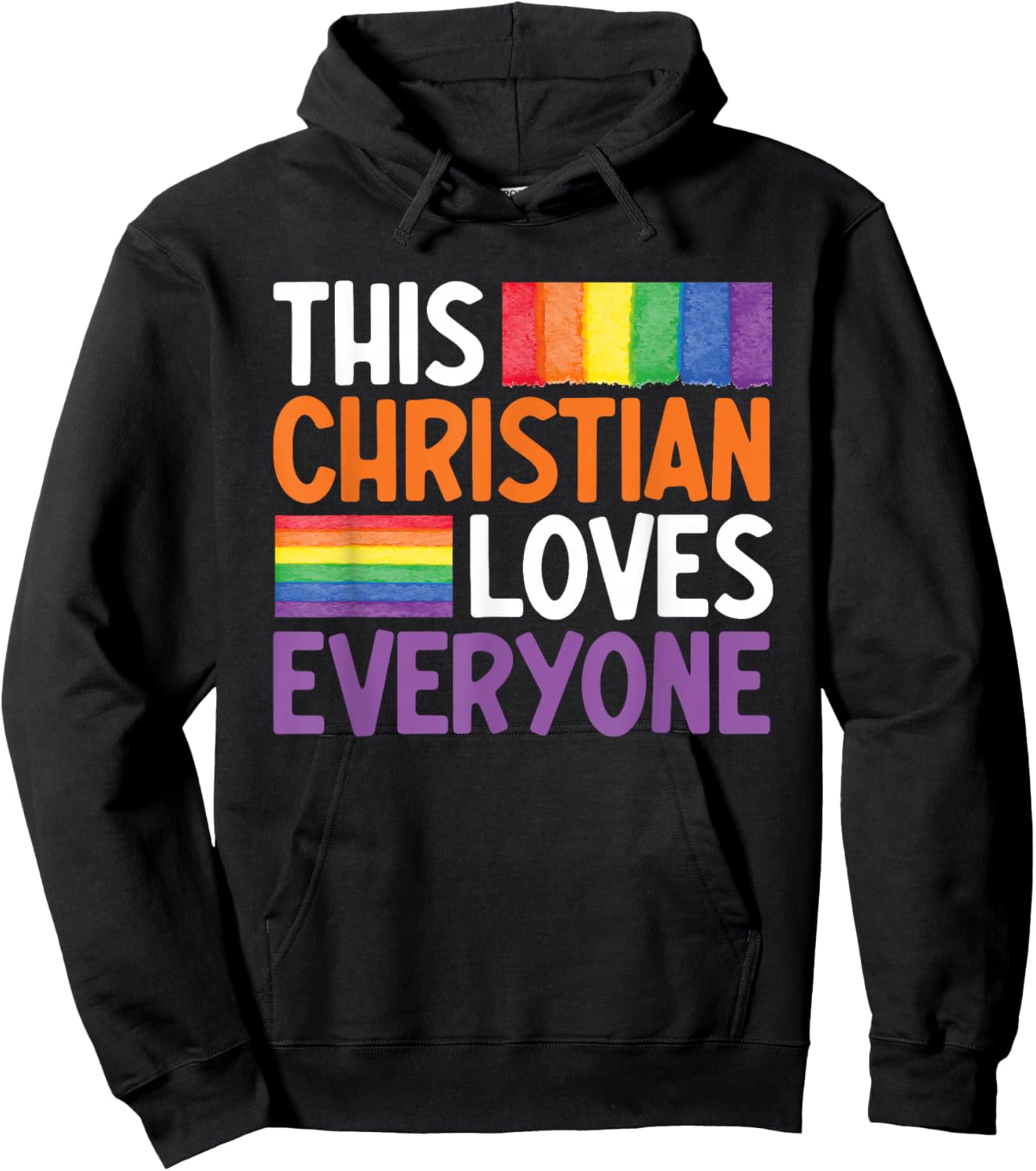 This Christian Loves Everyone Funny Gay Christian Gay Jesus Hoodie - Hoodie | Black