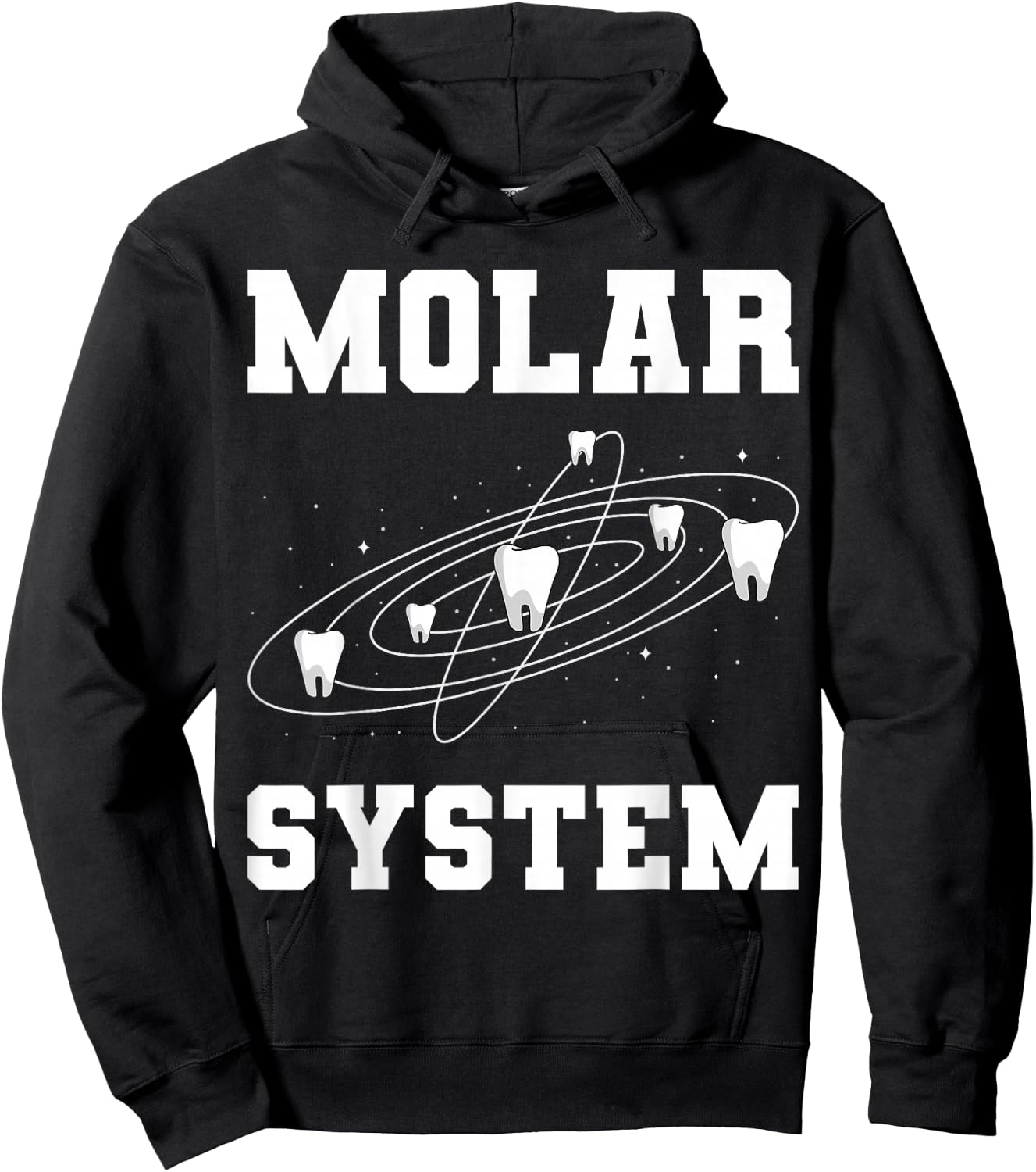Molar System Funny Teeth Planets Outer Space Dental Dentist Hoodie - Hoodie | Black