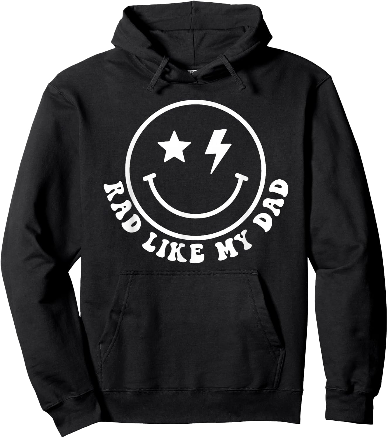Rad Like My Dad Funny Retro I Love My Dad Hoodie - Hoodie | Black