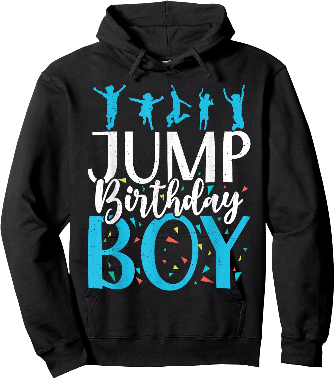 Bounce Jump Birthday Boy Trampoline Birthday Hoodie - Hoodie | Black