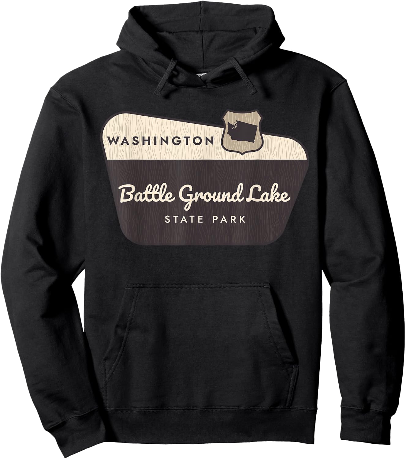 Battle Ground Lake State Park Washington Welcome Souvenir Hoodie - Hoodie | Black
