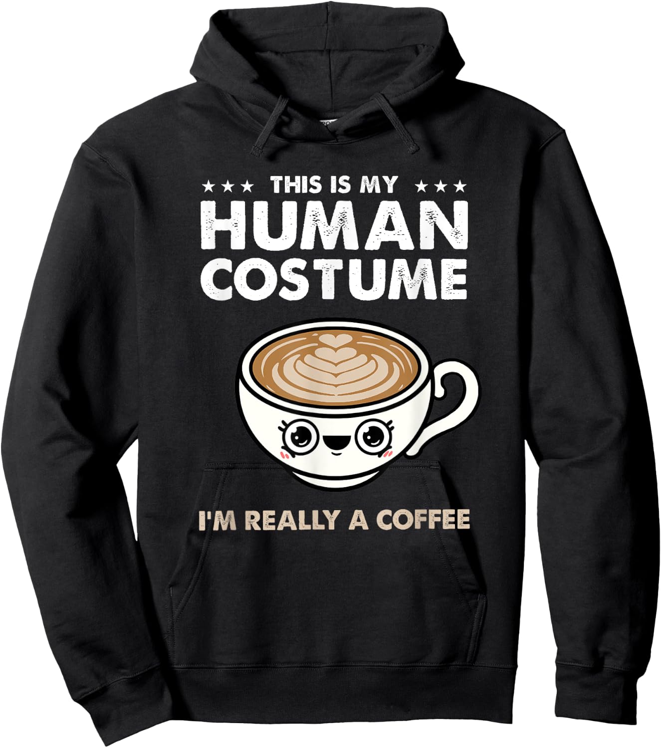 This Is My Human Costume Coffee Halloween Hoodie - Hoodie | Black