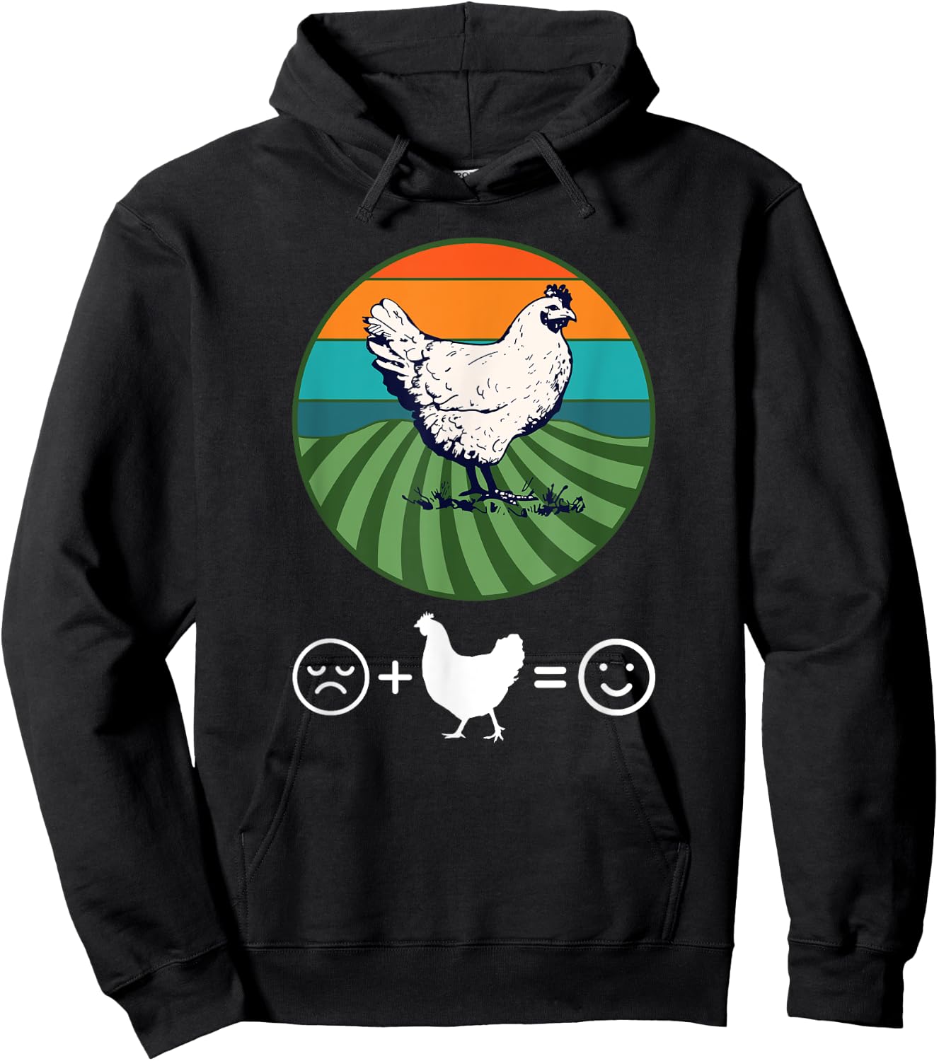 Chickens Make Me Happy Hoodie - Hoodie | Black