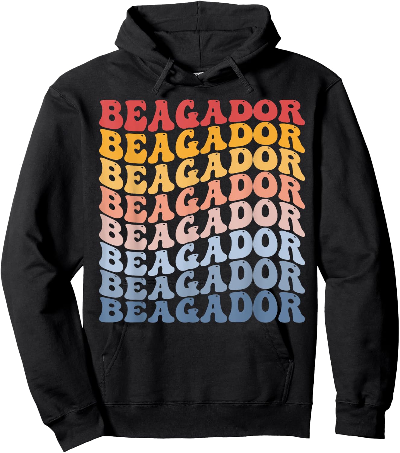 Beagador Groovy Retro Hoodie - Hoodie | Black