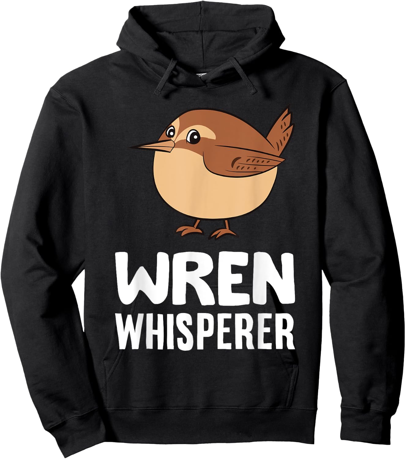 Cute Wren Bird Gifts And Wren Whisperer -Adults & Kids Black Cartoon Small Hoodie - Hoodie | Black