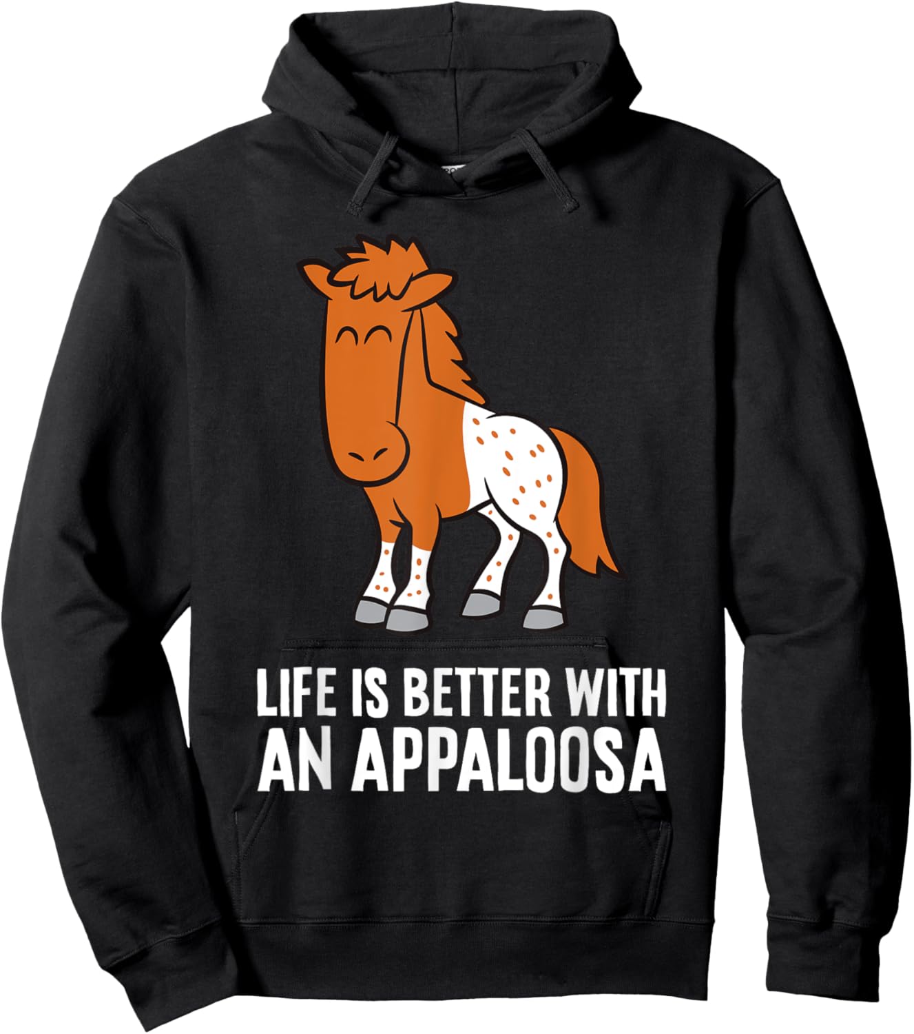Life Is Better With An Appaloosa Horse Hoodie - Hoodie | Black