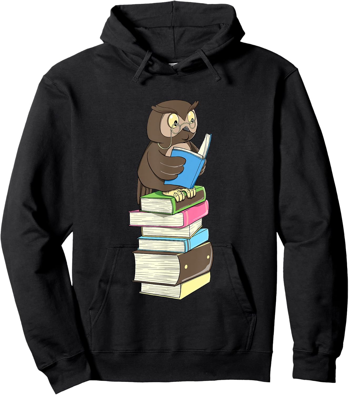 Owl Reader - Books Bookworm Bird Animal Lover Ornithologist Hoodie - Hoodie | Black