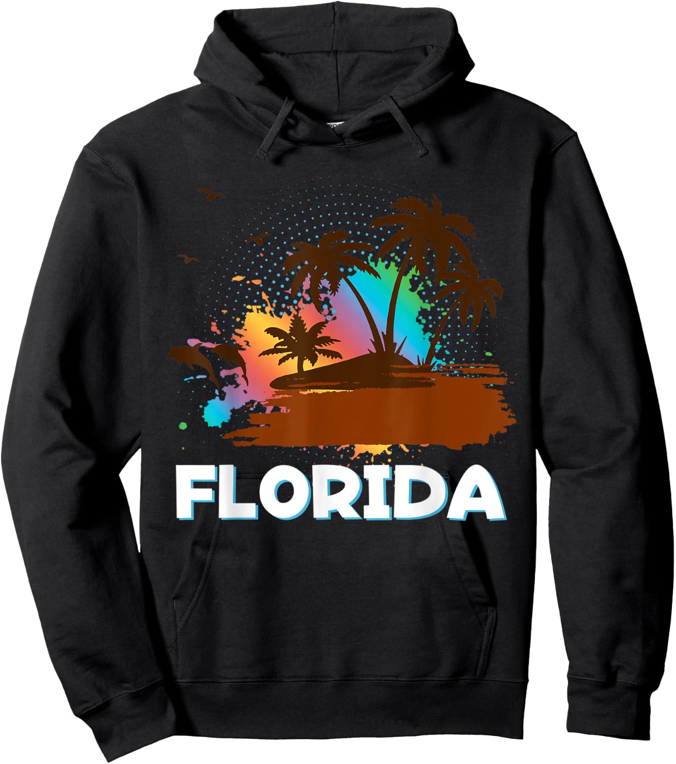 Florida Beach Vacation Art Ocean Lovers Florida Family Trip Hoodie - Hoodie | Black