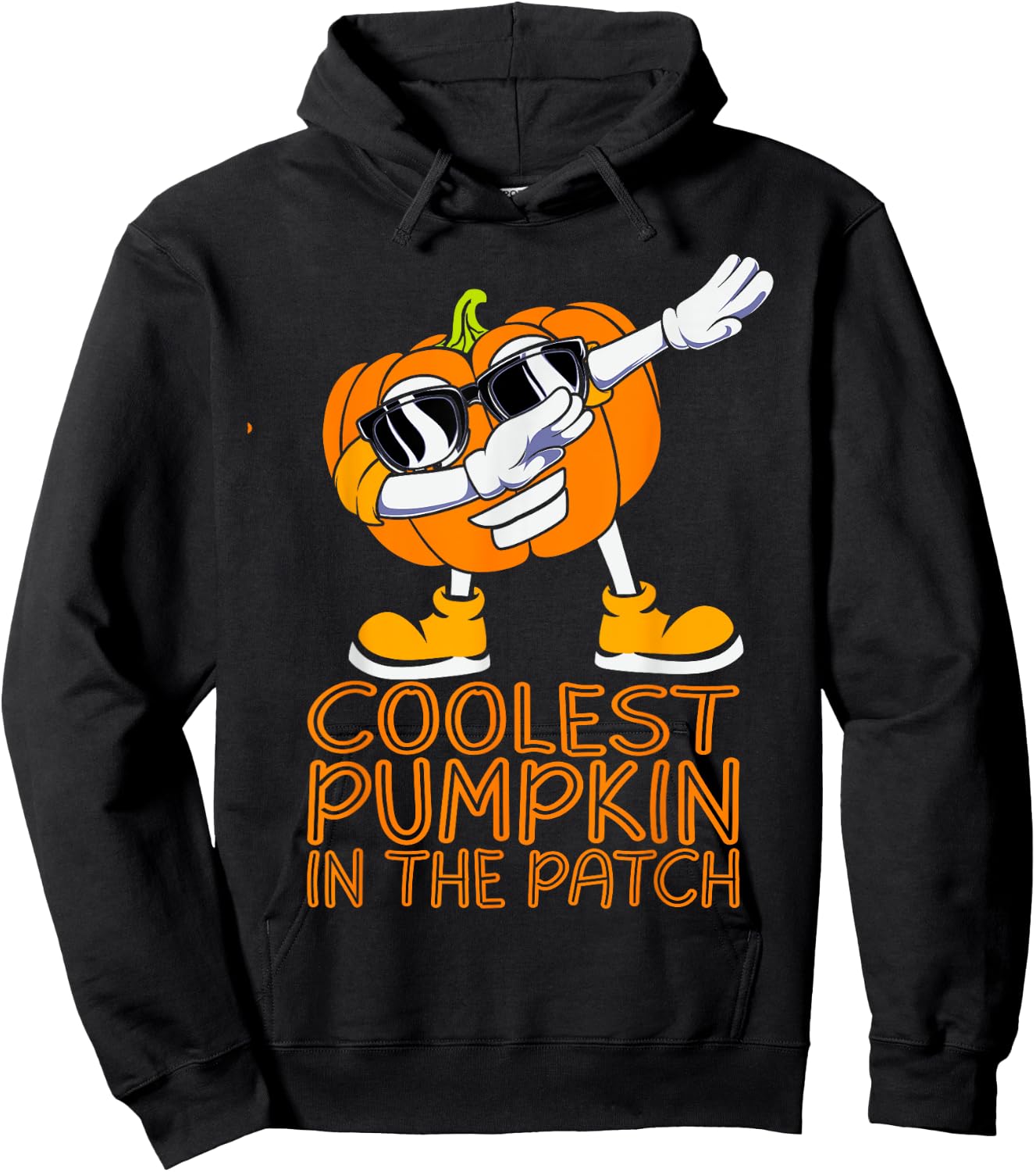 Coolest Pumpkin In The Patch Halloween Jackolantern Kid Boy Hoodie - Hoodie | Black