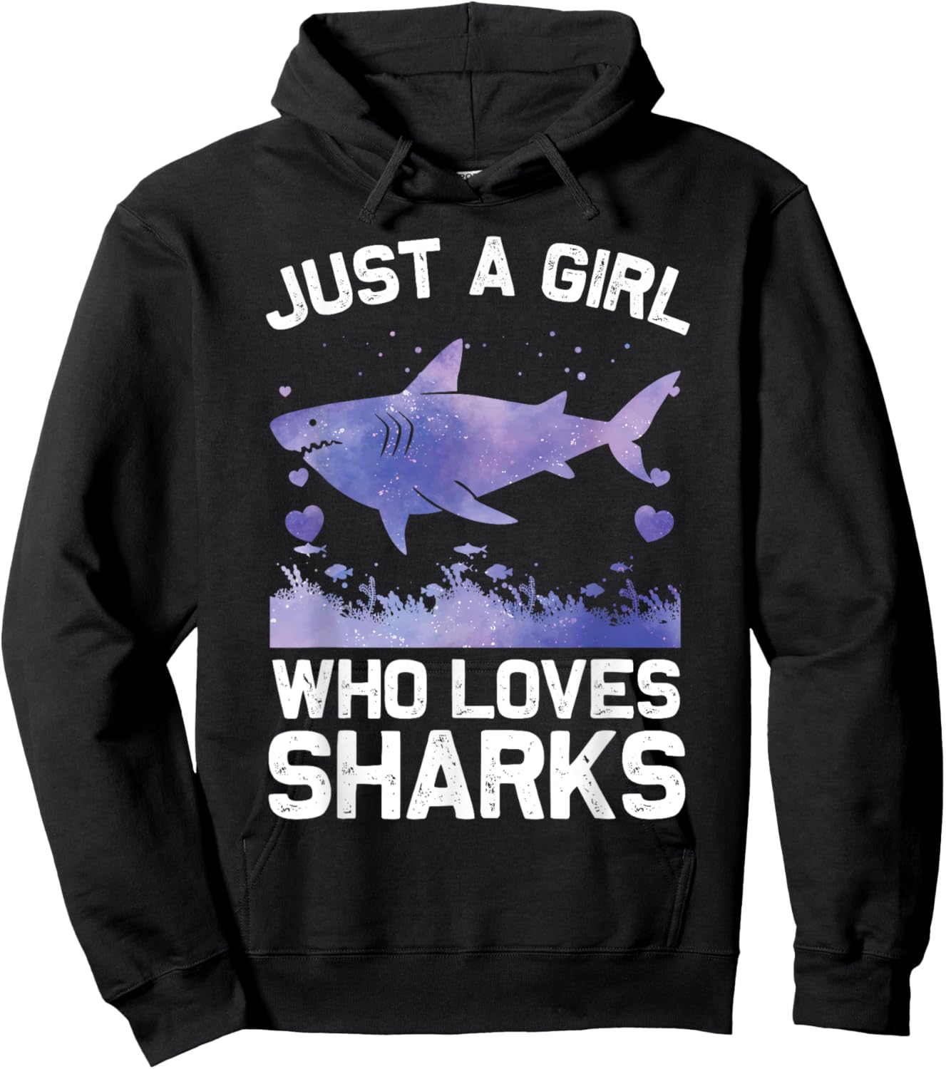 Cool Shark Girls Kids Shark Whale Shark Lover Hoodie - Hoodie | Black