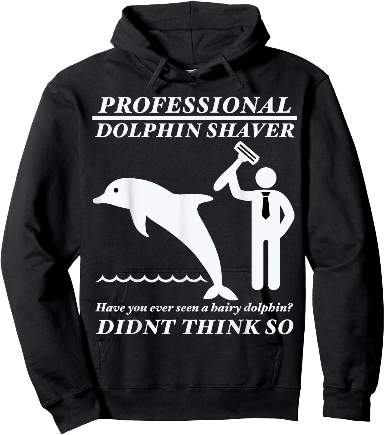 Professional dolphin shaver funny military, police Hoodie - Hoodie | Black