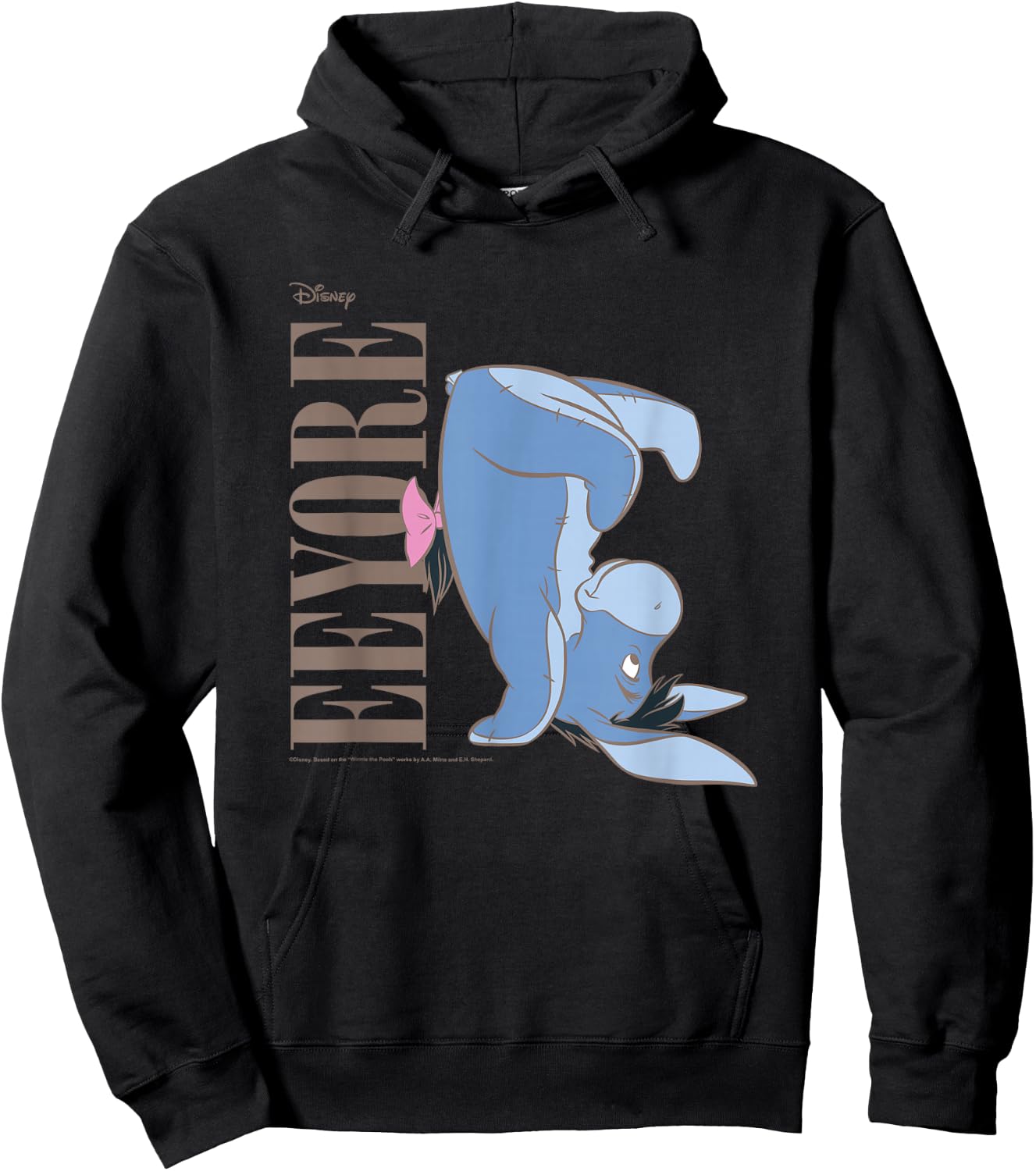 Winnie The Pooh - Eeyore Upside Down Hoodie - Hoodie | Black