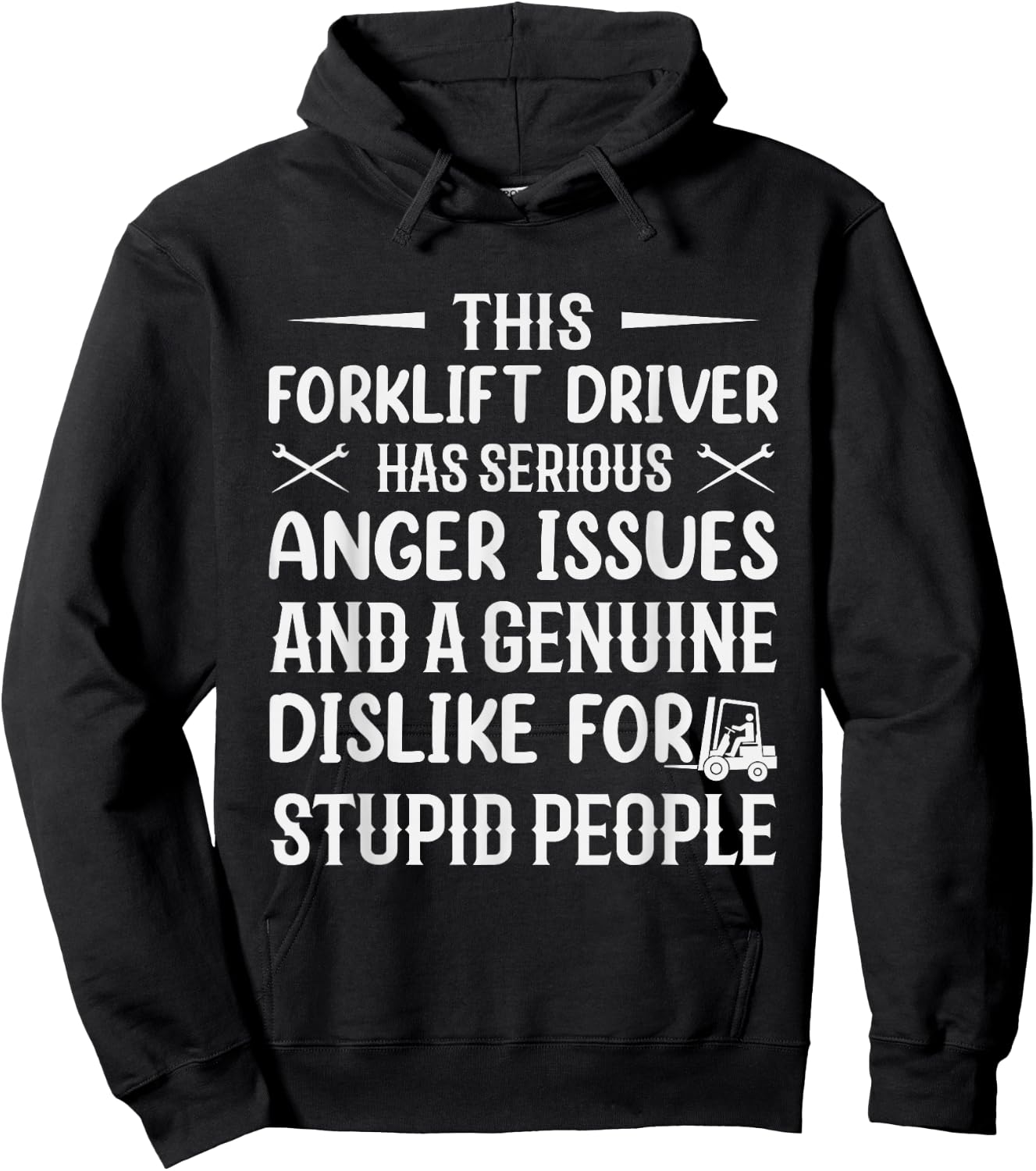 Funny Forklift Art Women Certified Forklift Drivers Hoodie - Hoodie | Black
