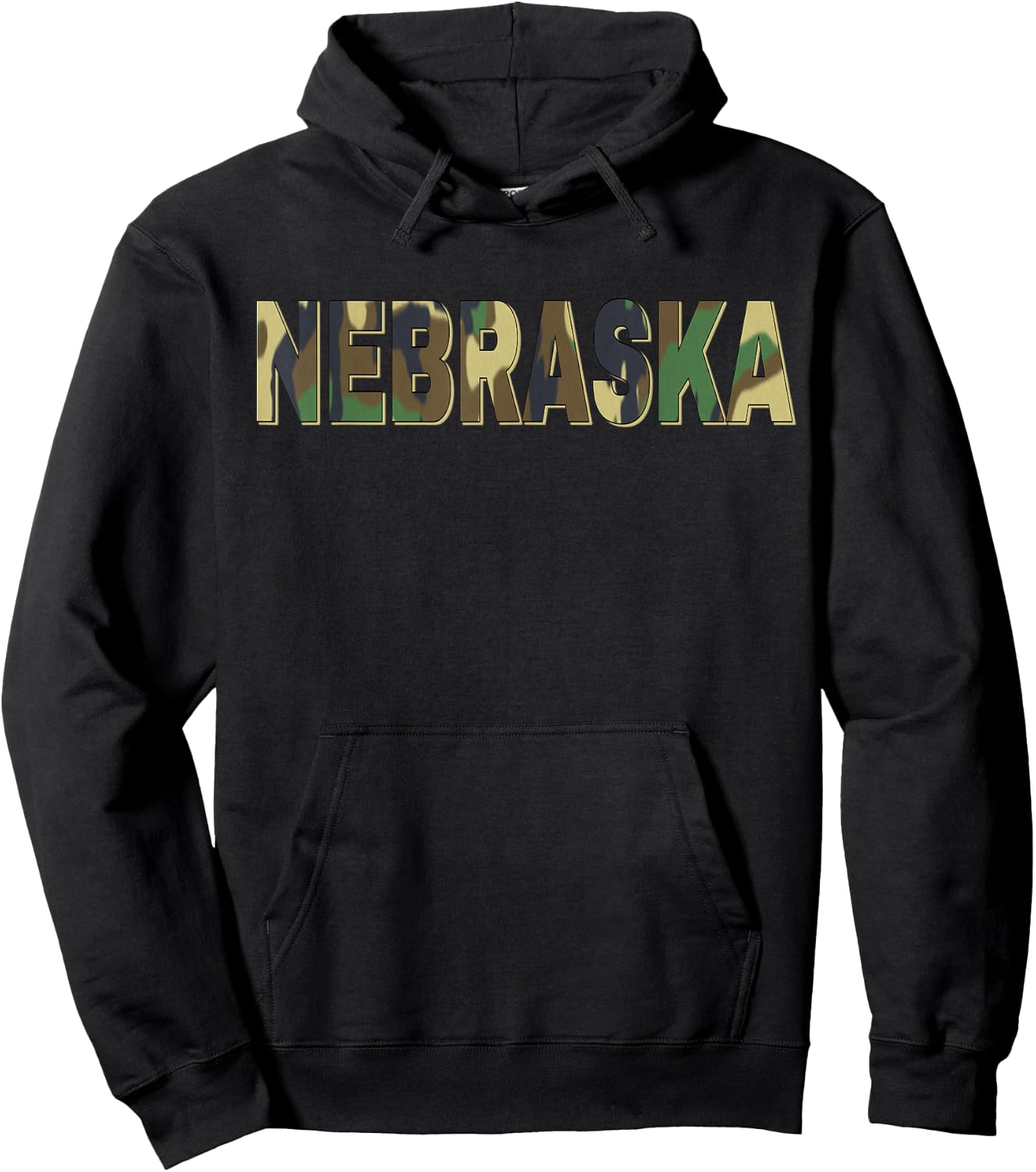 Nebraska Camouflage Men Women & Kids Camo Nebraska Hoodie - Hoodie | Black