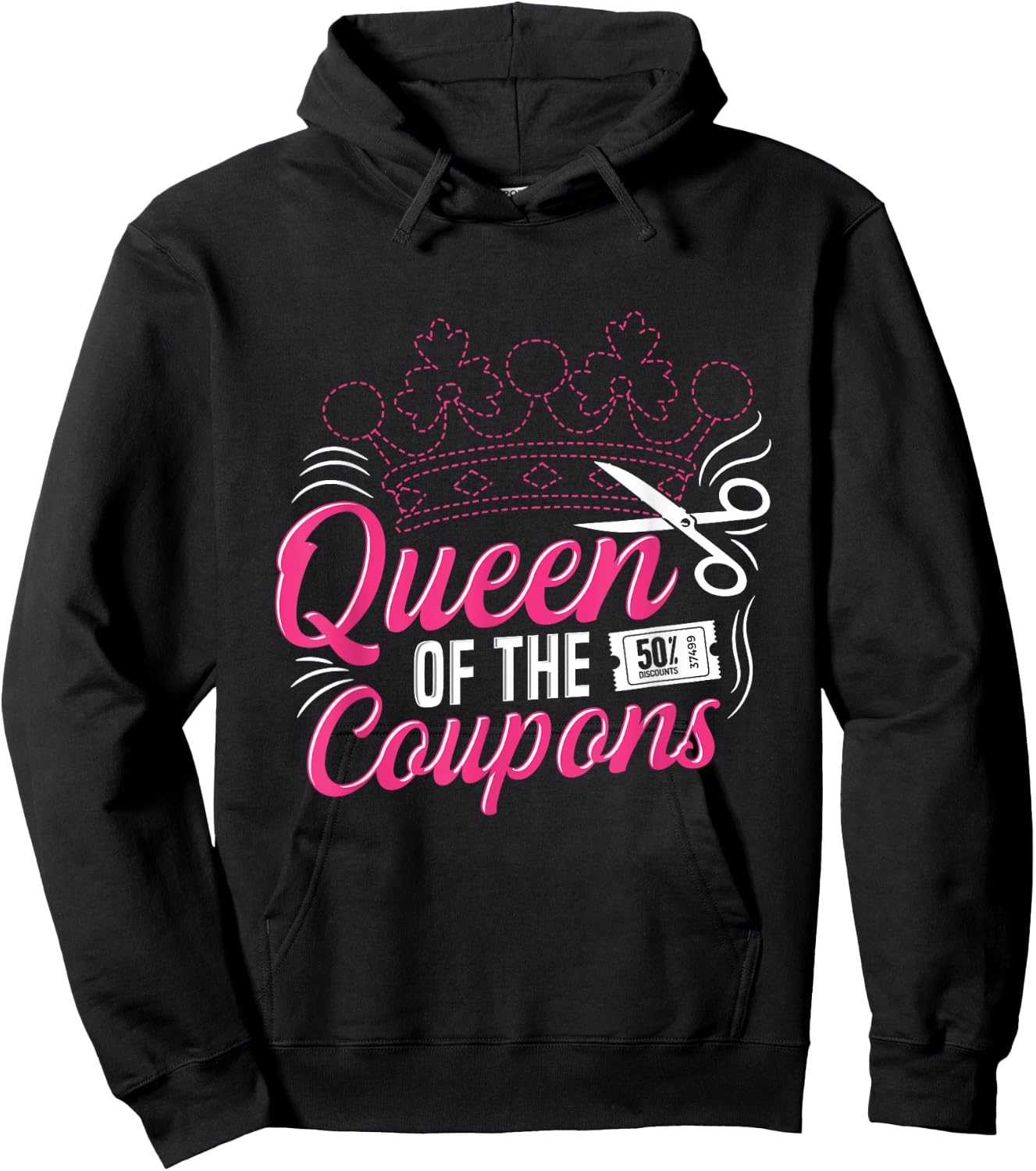Queen of the coupons Design for a Coupon queen Hoodie - Hoodie | Black