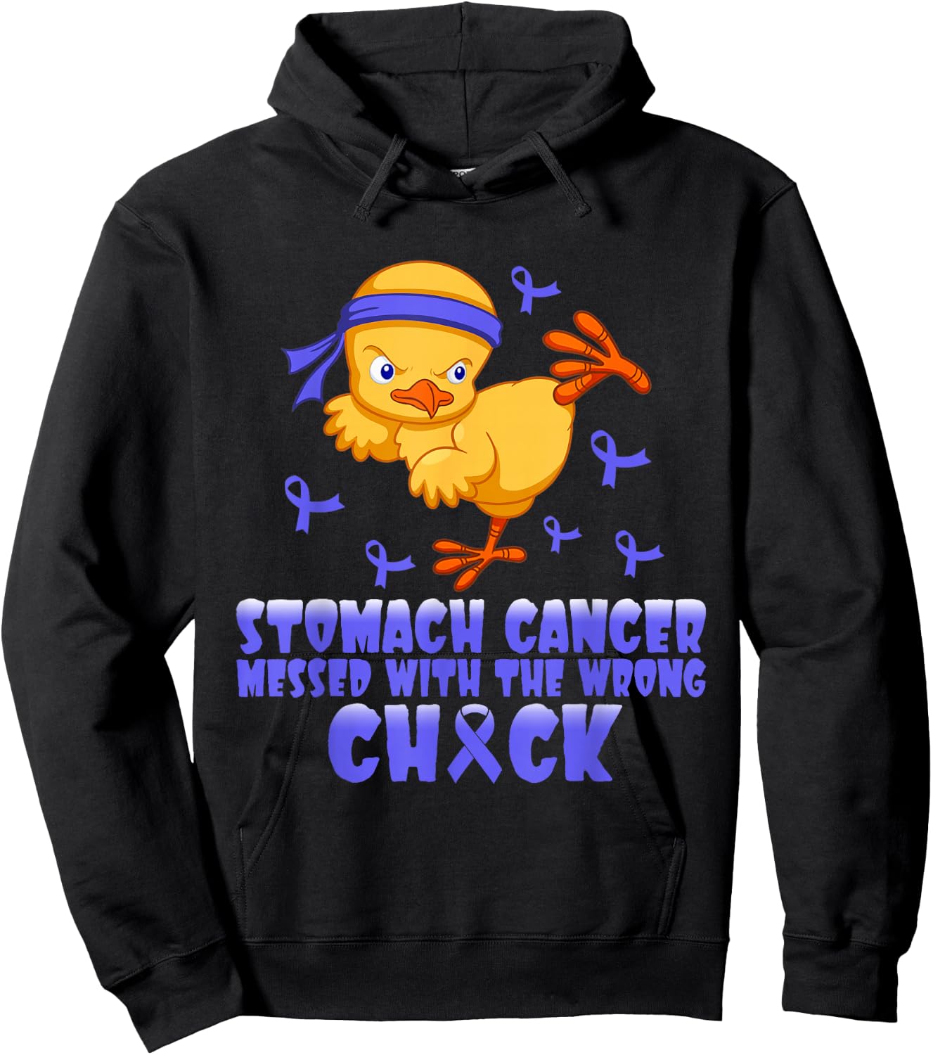 Stomach Cancer Messed With The Wrong Chick Hoodie - Hoodie | Black