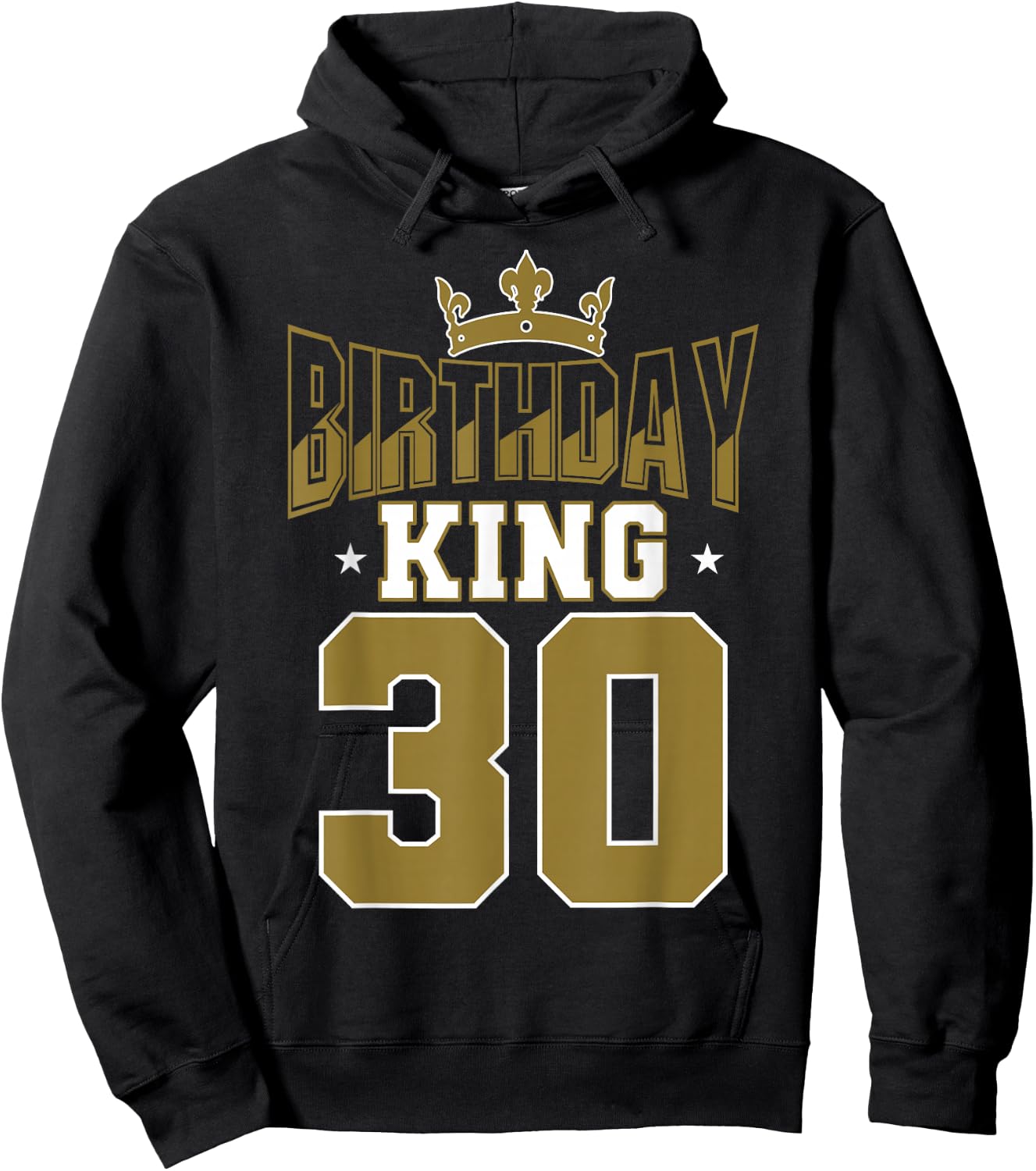 Birthday King 30 Bday Party Celebration 30th Royal Theme Hoodie - Hoodie | Black