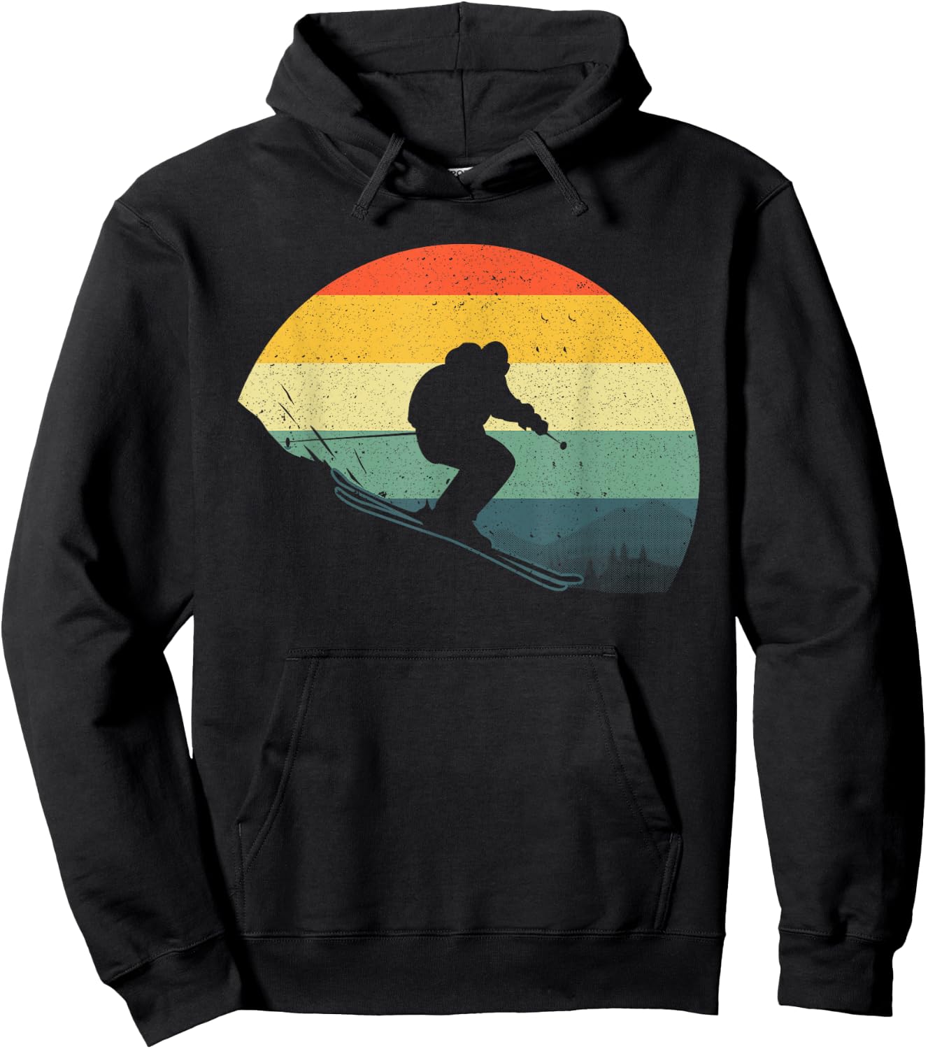 Cool Skiing Women Retro Ski Snow Skiers Snowboard Hoodie - Hoodie | Black