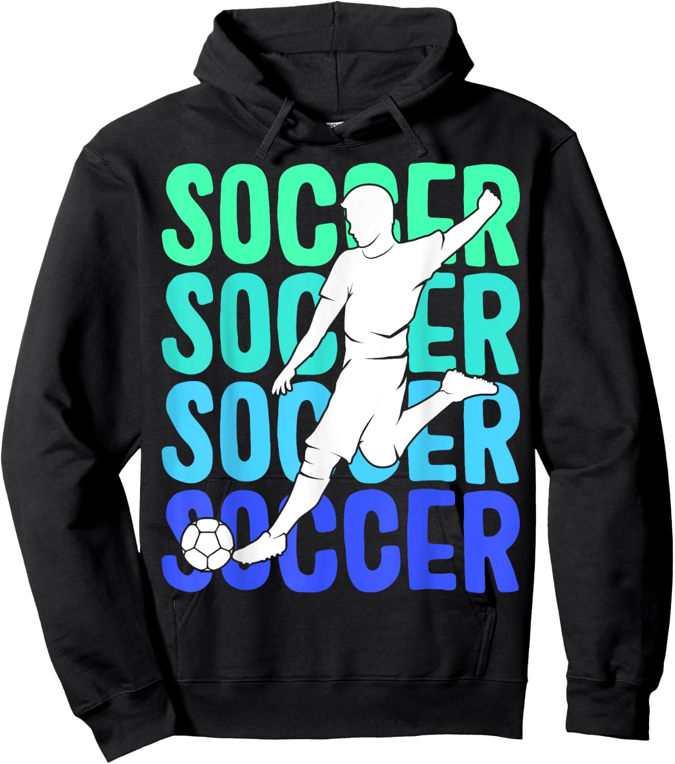 Soccer Boys Men Kids Hoodie - Hoodie | Black