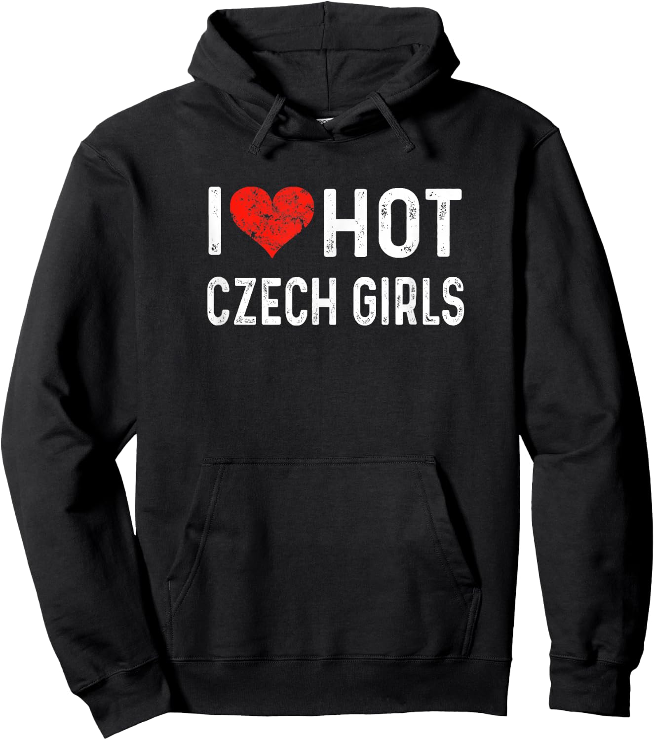 I Love Hot Czech Girls Czech Republic Heart Wife Girlfriend Hoodie - Hoodie | Black