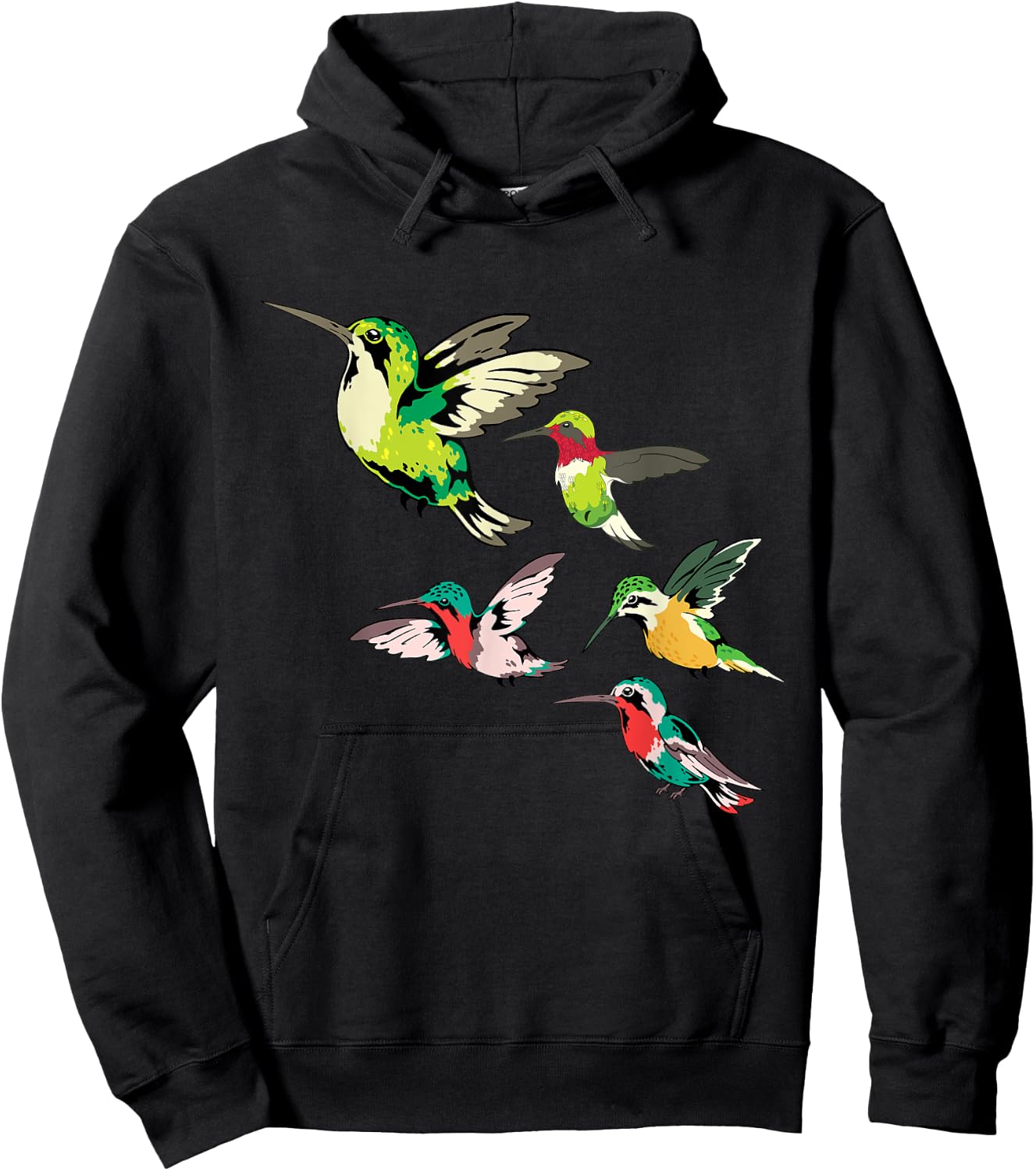Animal Lover Birdwatching Beautiful Bird Hummingbird Hoodie - Hoodie | Black