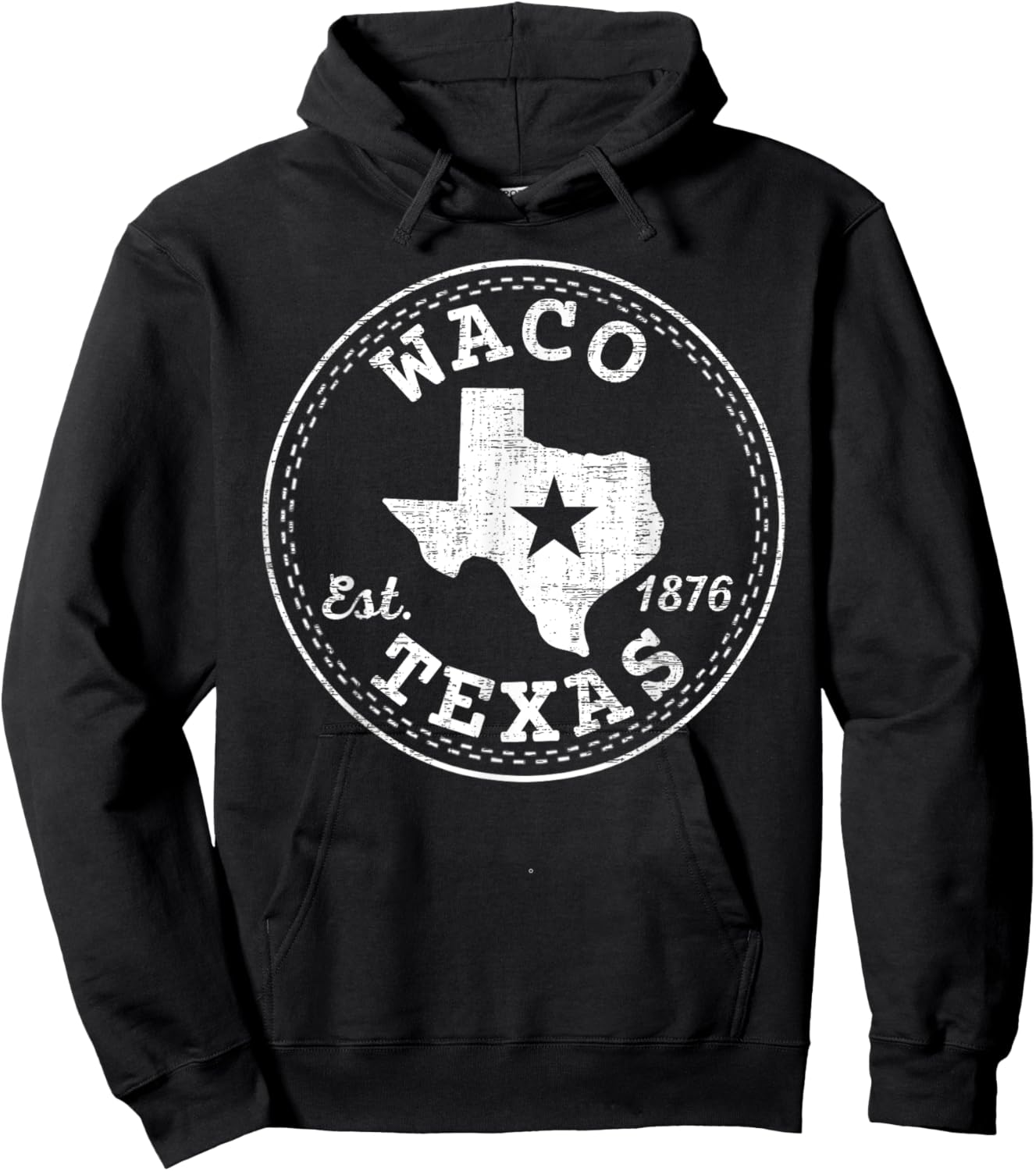 Waco Texas TX Vintage Hoodie - Hoodie | Black