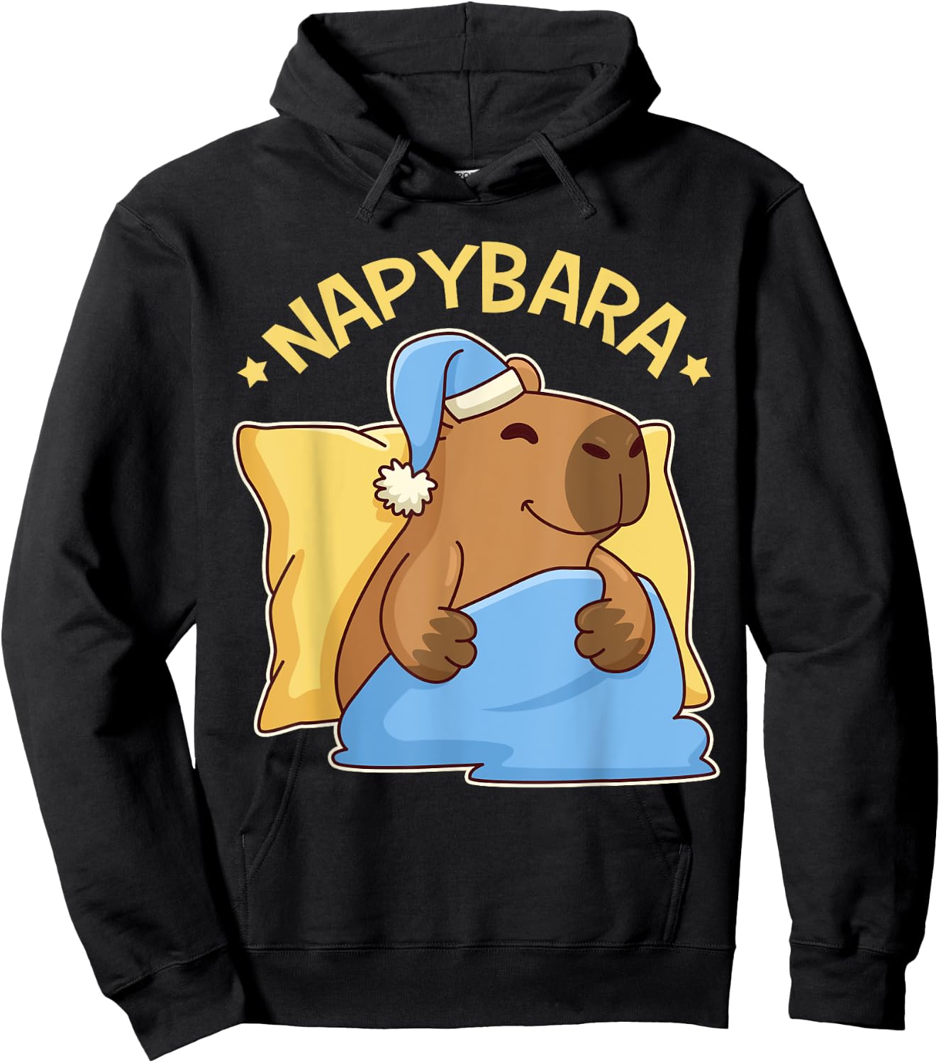 Cute Nap Capybara Pyjamas - Nappybara Hoodie - Hoodie | Black