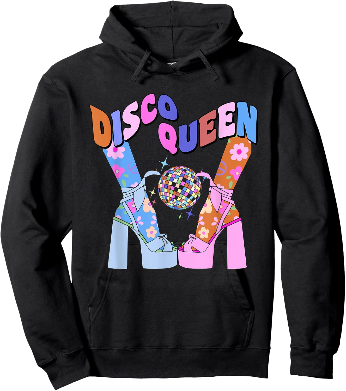 Disco Queen 70's Disco Themed Vintage Seventies Costume Hoodie - Hoodie | Black