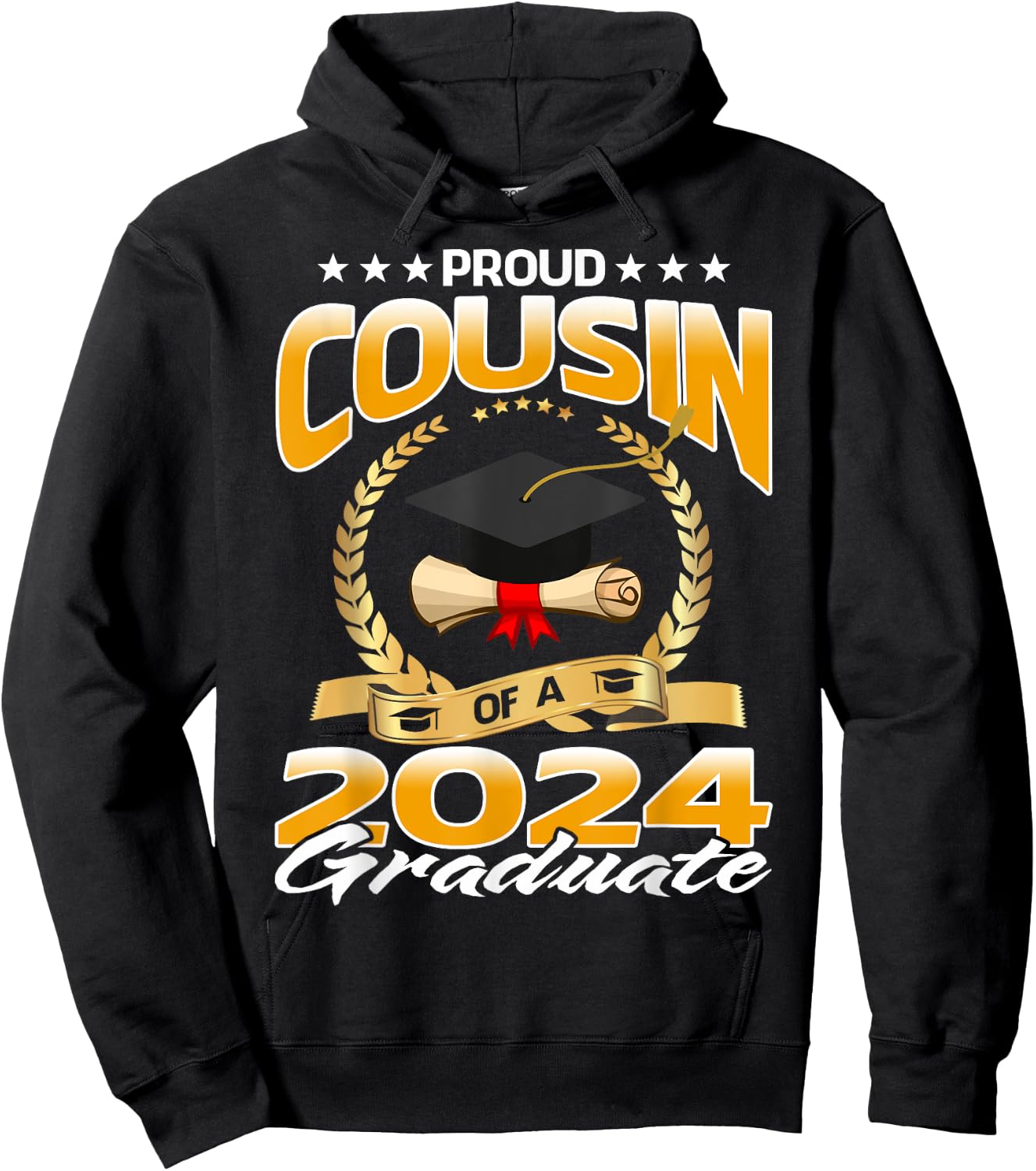 Proud Cousin Of A 2024 Graduate Hoodie - Hoodie | Black