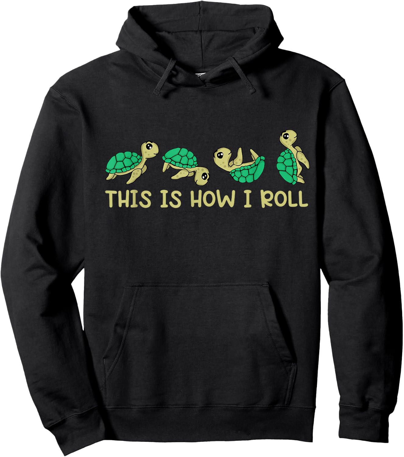 Sea Turtle Lover Kids This Is How I Roll Turtle Hoodie - Hoodie | Black