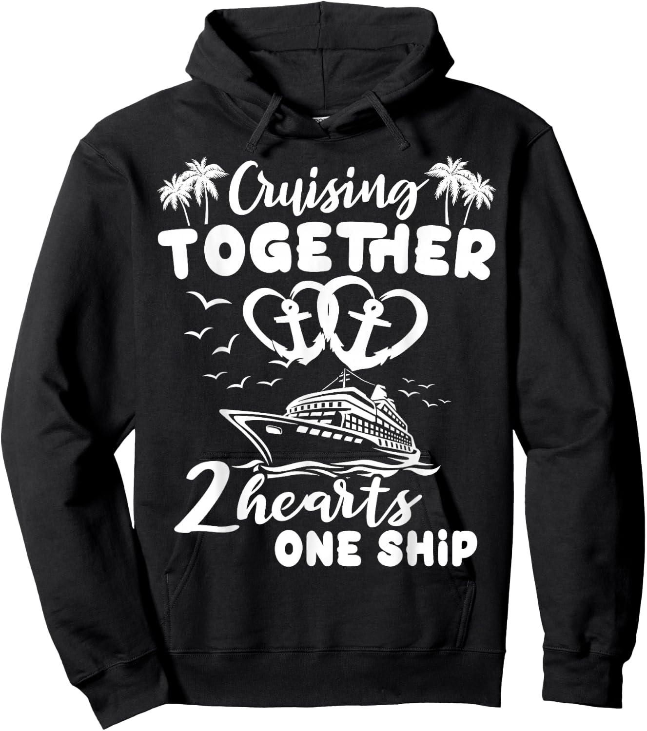 Romantic Cruising Husband Wife Couple Cruise Hoodie - Hoodie | Black