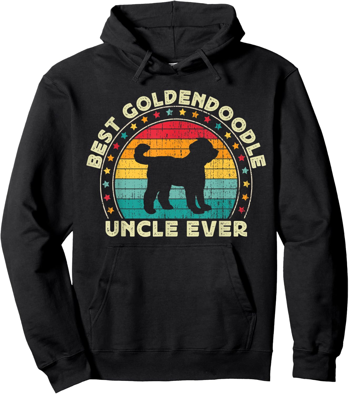 Goldendoodle Uncle Doodle Dog Uncle Father's Day Men Hoodie - Hoodie | Black